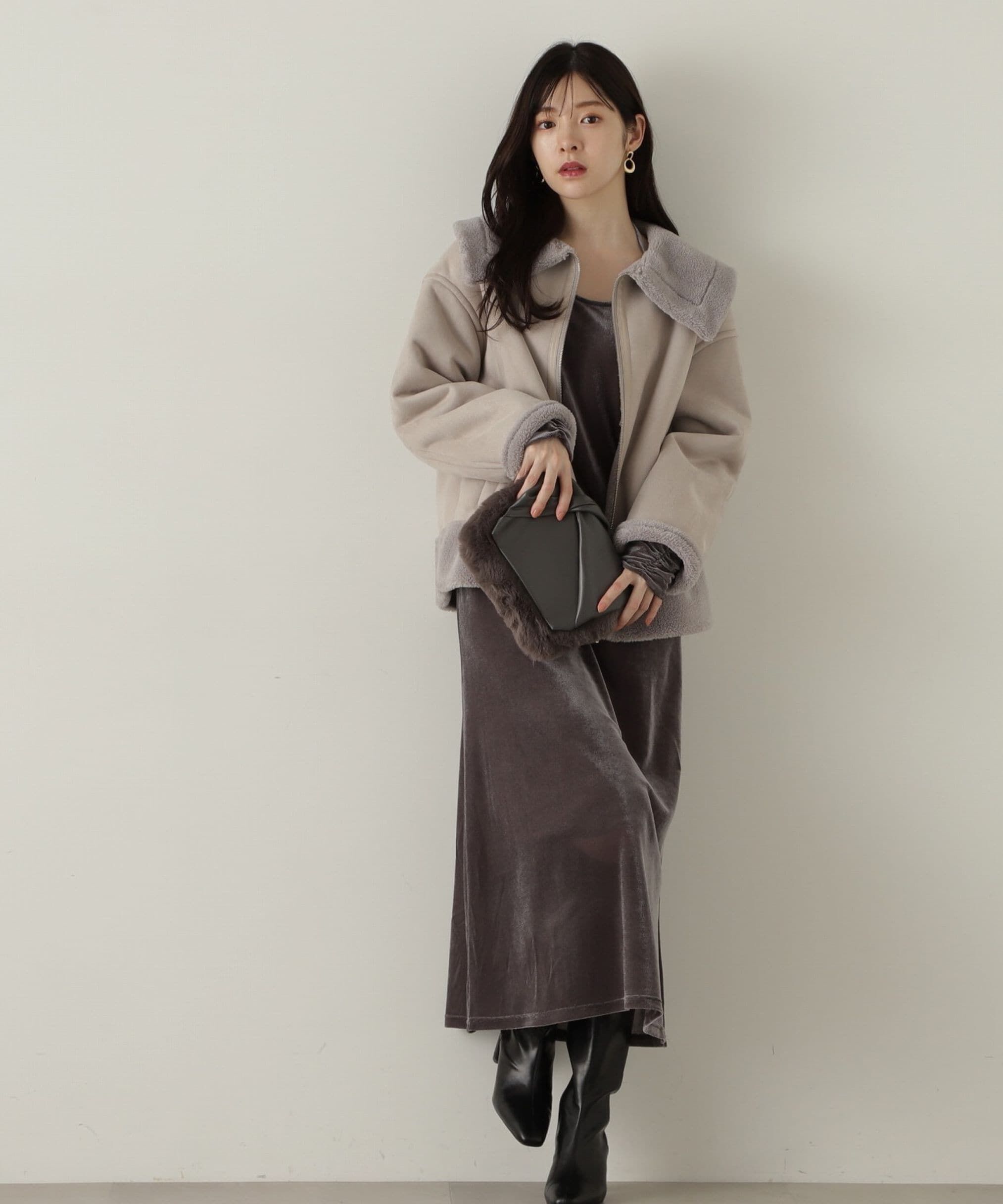 PROPORTION BODY DRESSING「シアーベロアワンピース　24AW」|ワンピース|