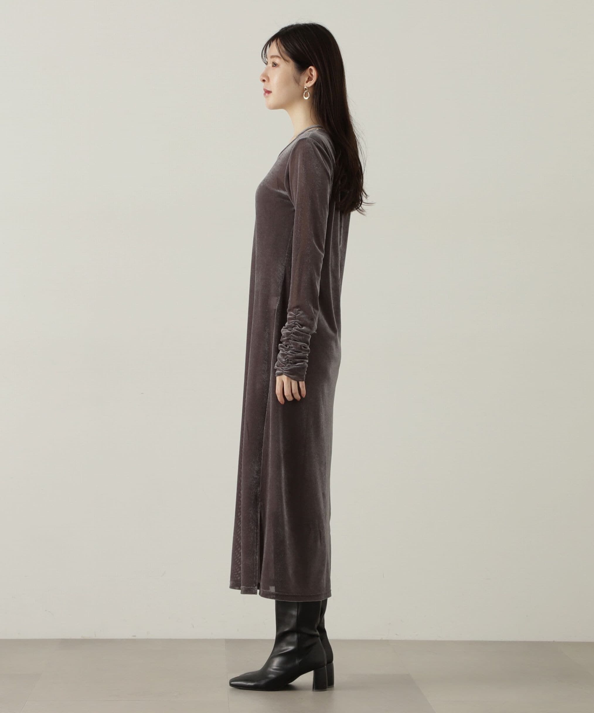 PROPORTION BODY DRESSING「シアーベロアワンピース　24AW」|ワンピース|