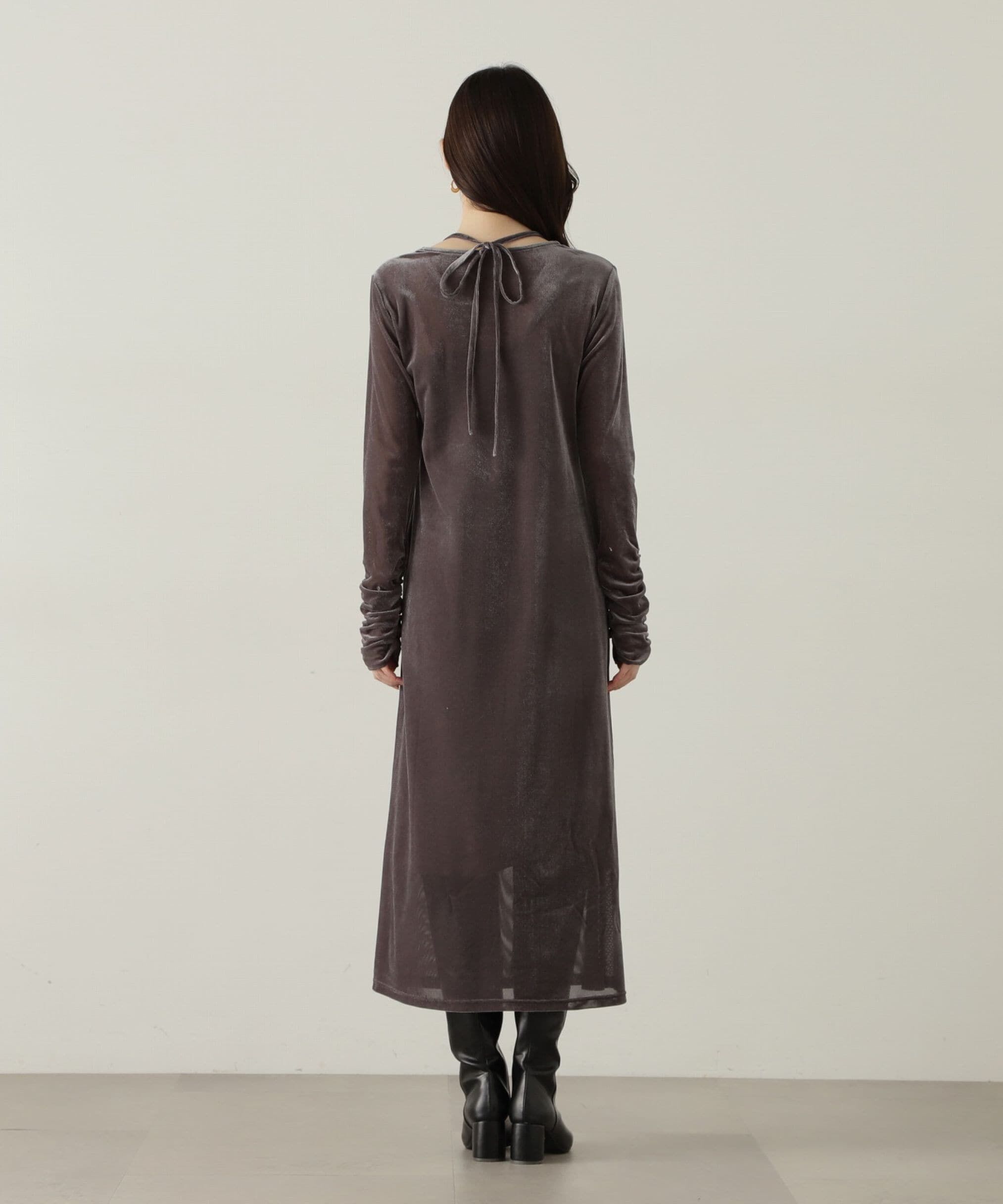 PROPORTION BODY DRESSING「シアーベロアワンピース　24AW」|ワンピース|