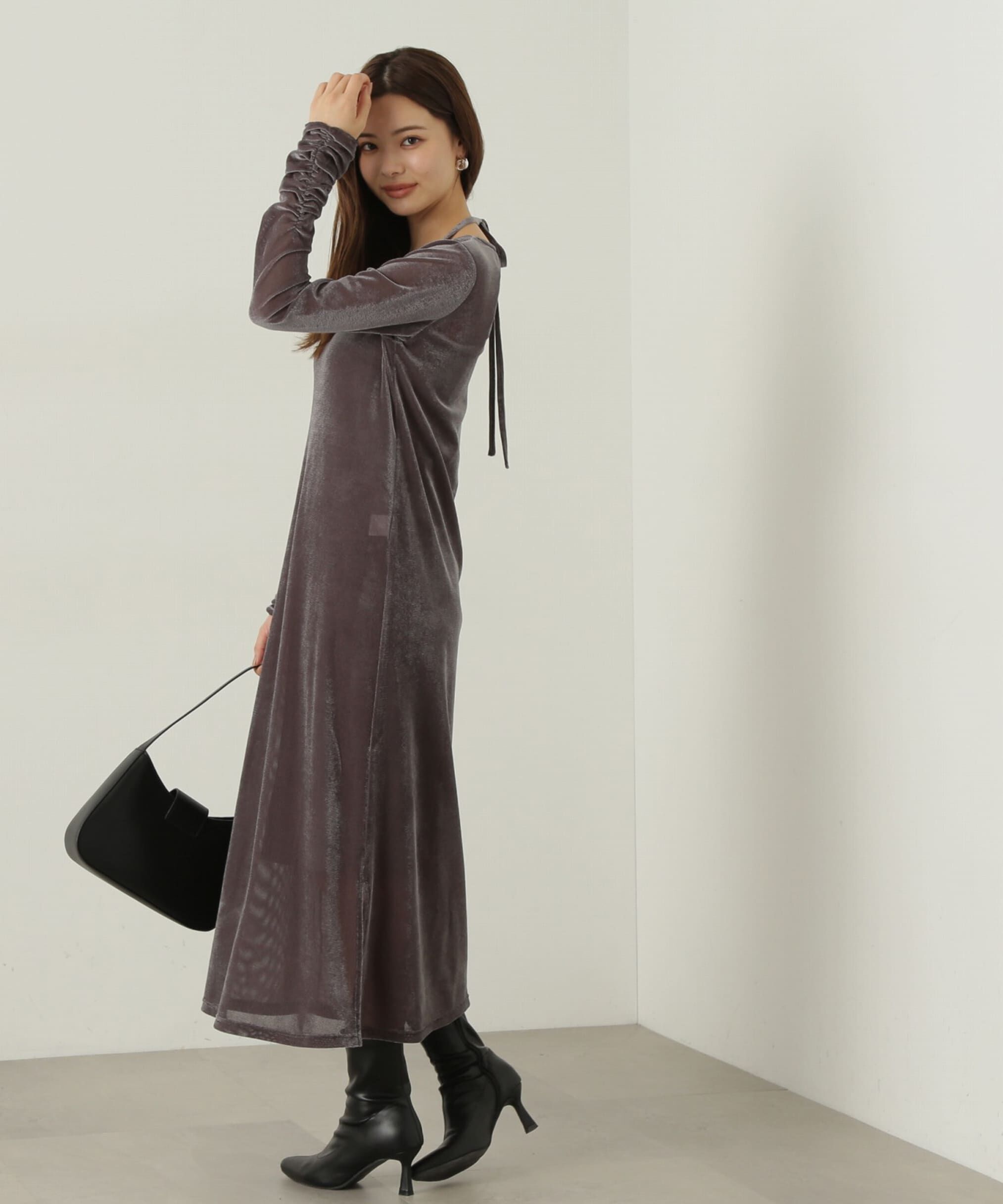 PROPORTION BODY DRESSING「シアーベロアワンピース　24AW」|ワンピース|