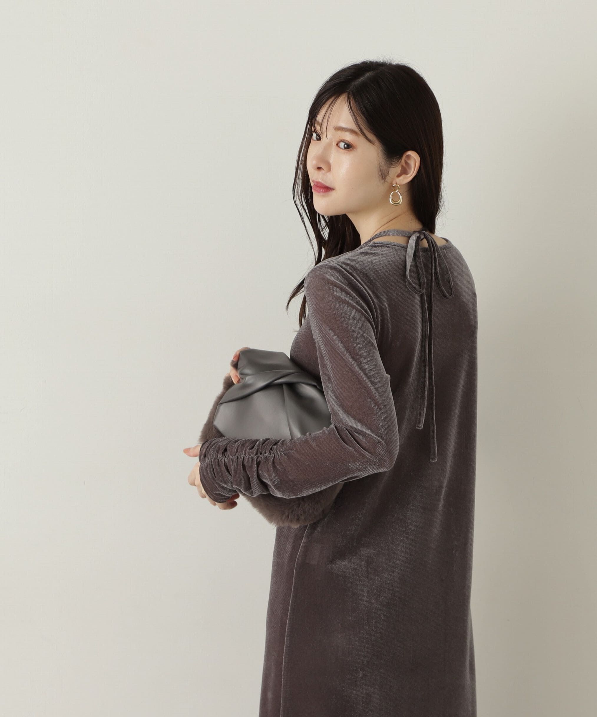 PROPORTION BODY DRESSING「シアーベロアワンピース　24AW」|ワンピース|