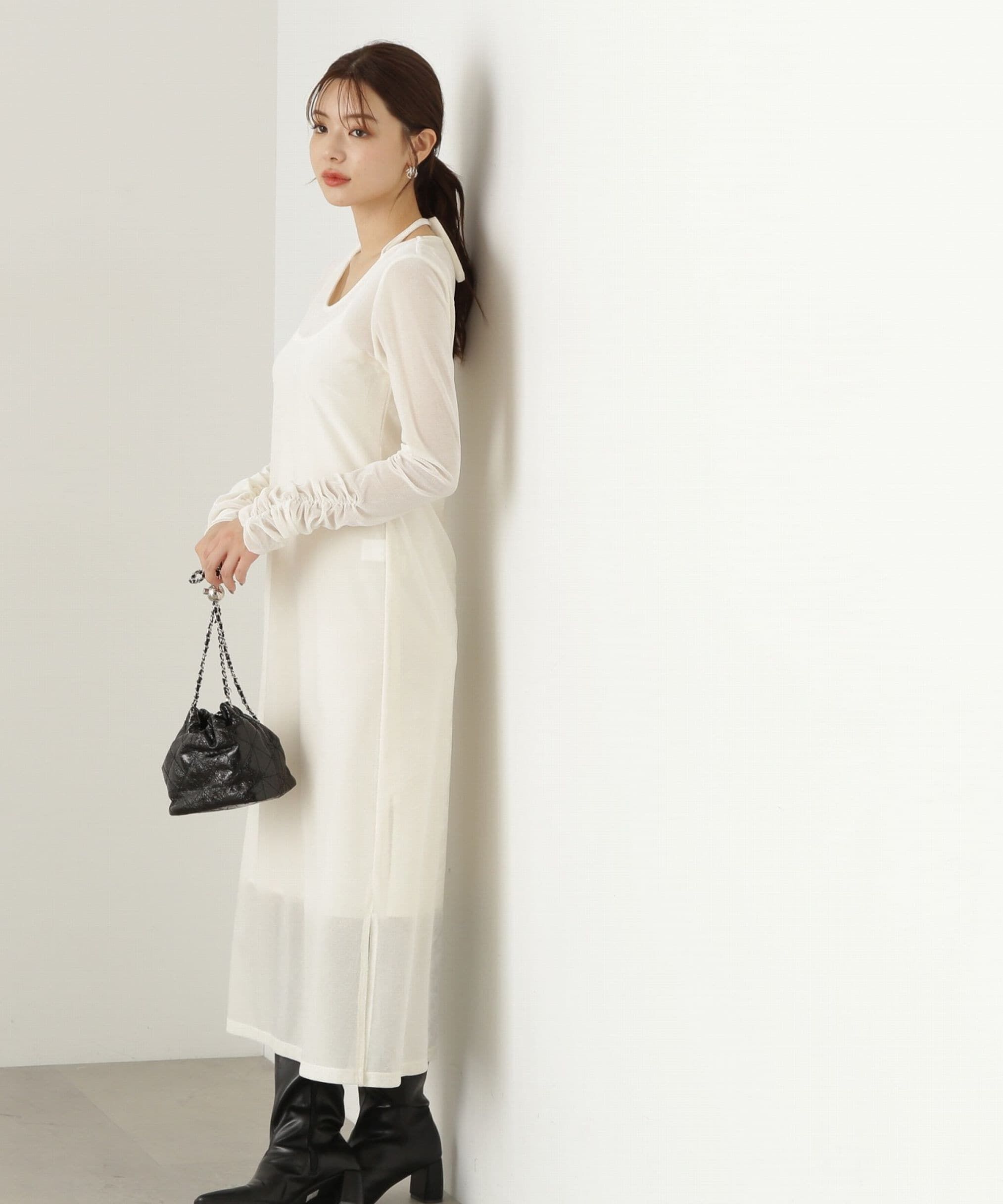 PROPORTION BODY DRESSING「シアーベロアワンピース　24AW」|ワンピース|