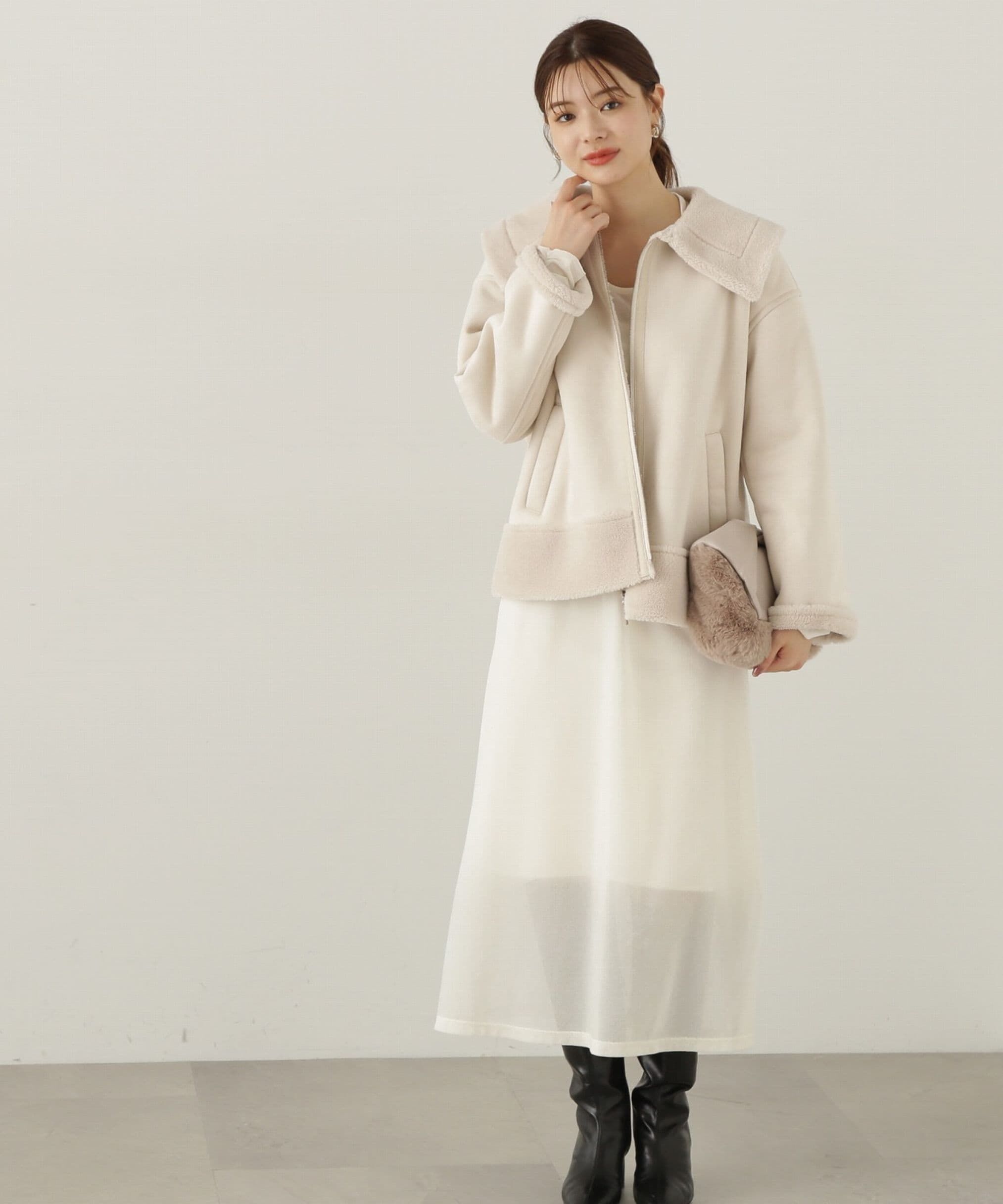 PROPORTION BODY DRESSING「シアーベロアワンピース　24AW」|ワンピース|