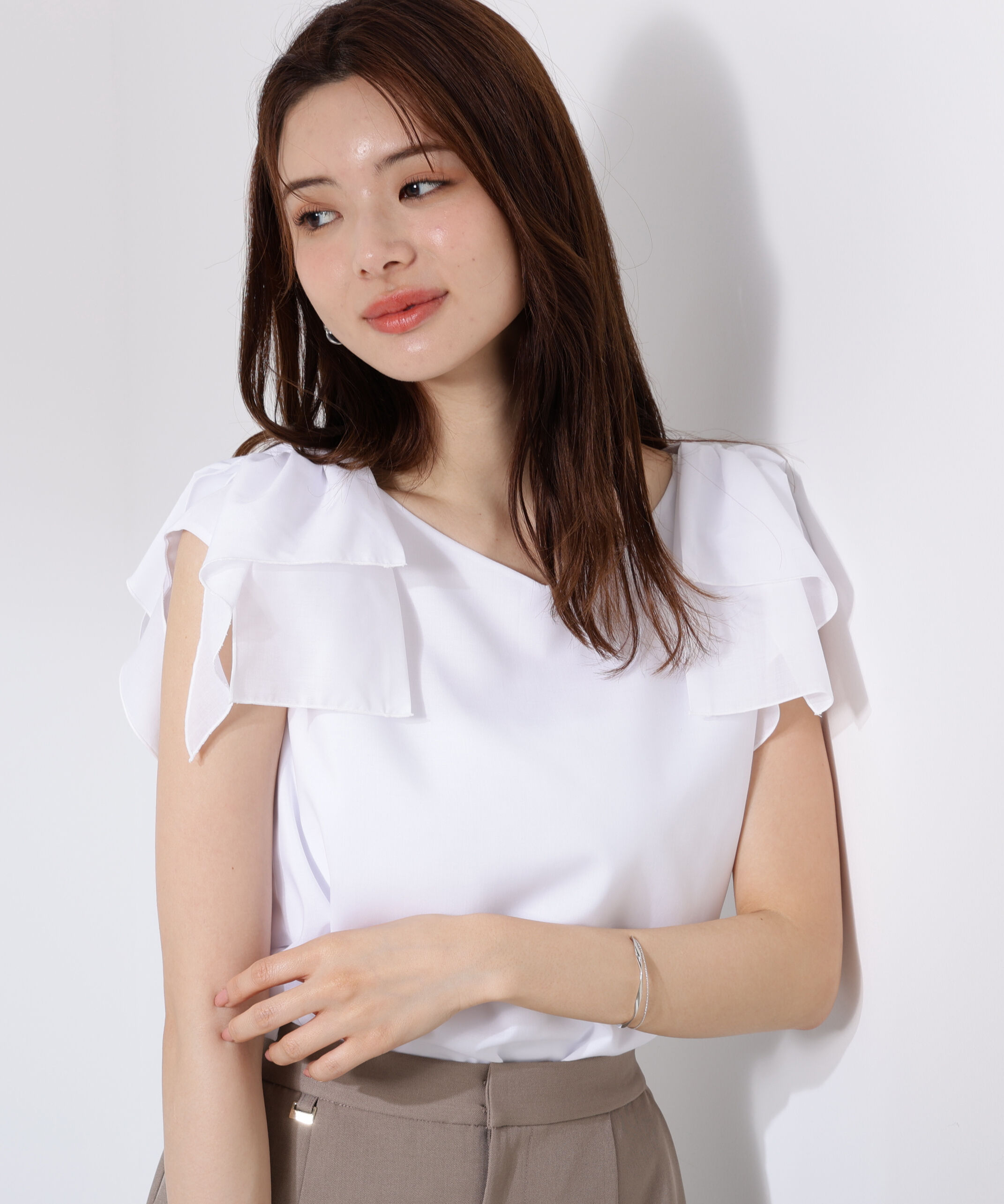 PROPORTION BODY DRESSING「ショルダーリボンブラウス」|シャツ・ブラウス|