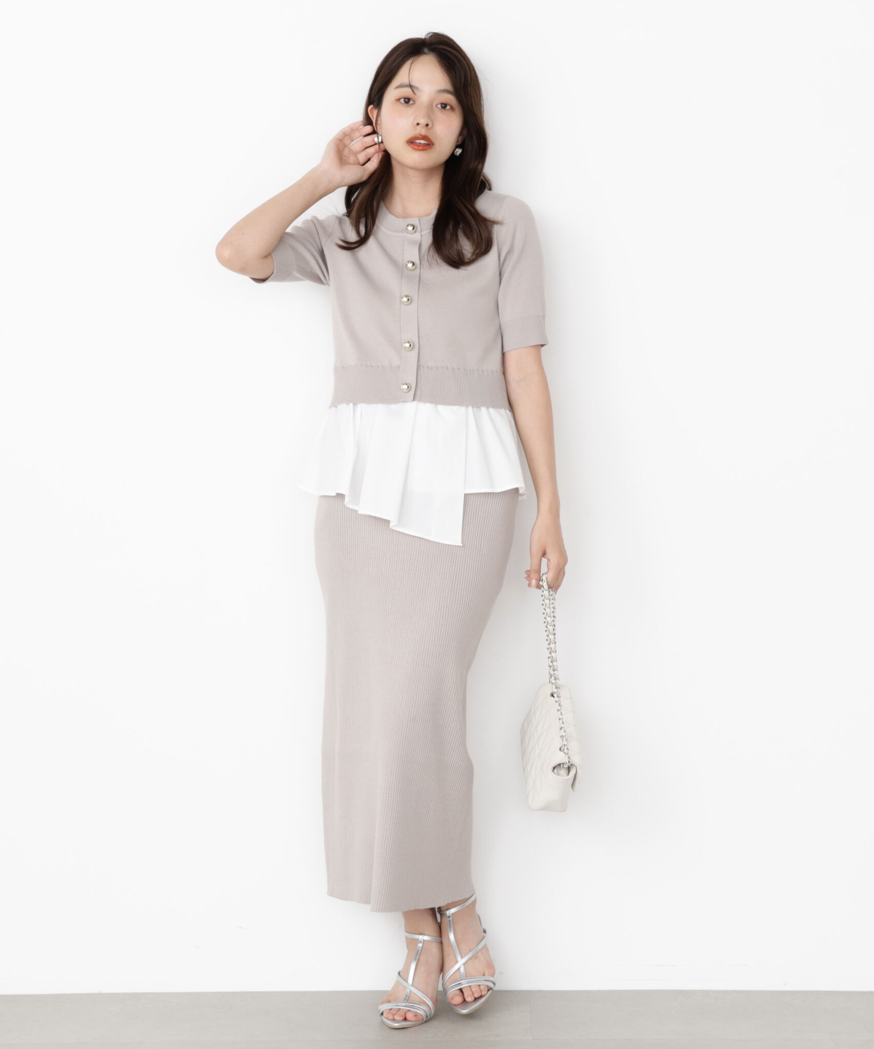 PROPORTION BODY DRESSING「レイヤード風ニットセットアップ」|ワンピース|