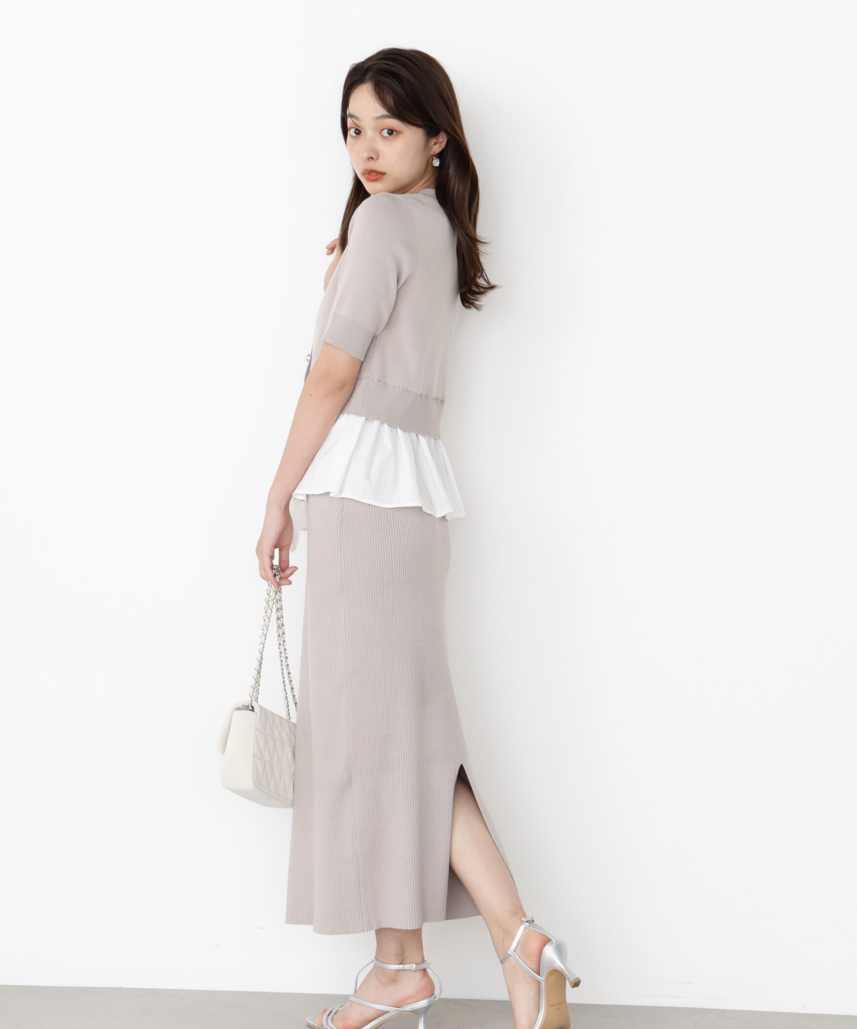 PROPORTION BODY DRESSING「レイヤード風ニットセットアップ」|ワンピース|