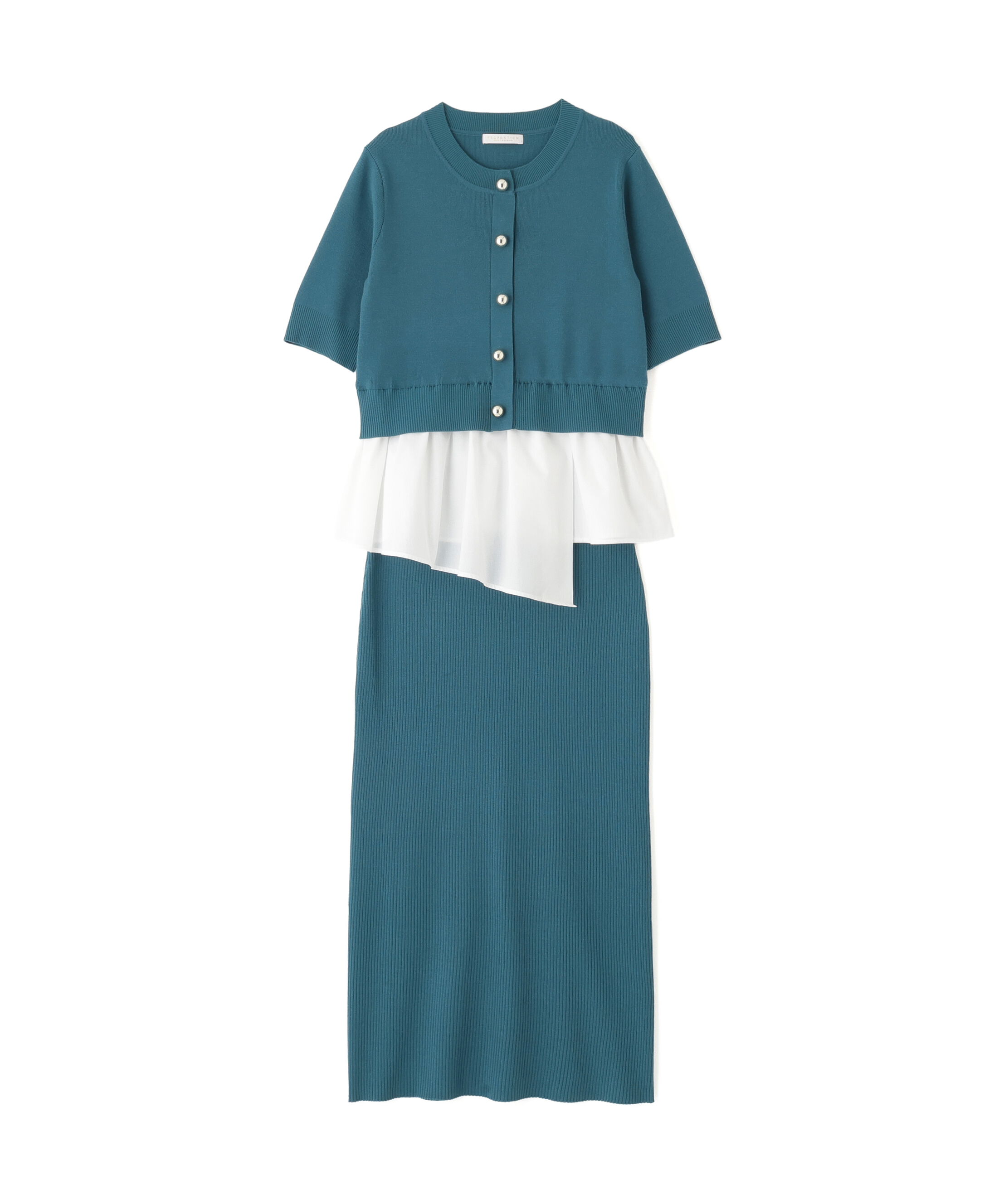 PROPORTION BODY DRESSING「レイヤード風ニットセットアップ」|ワンピース|