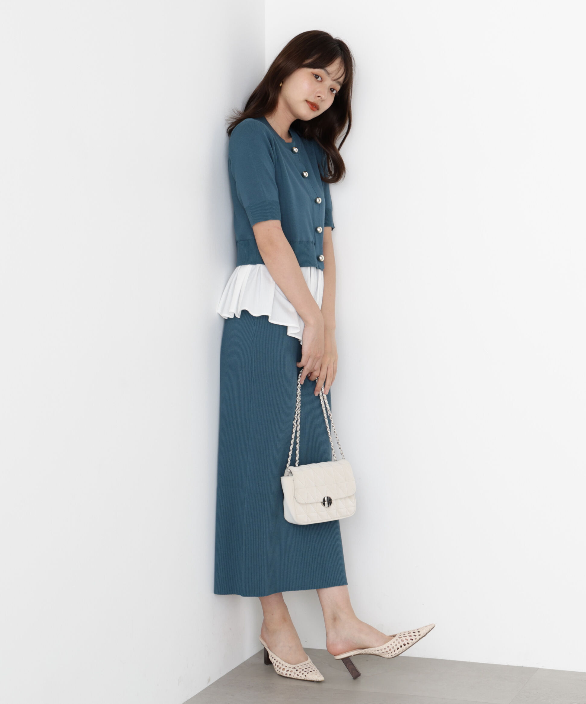 PROPORTION BODY DRESSING「レイヤード風ニットセットアップ」|ワンピース|