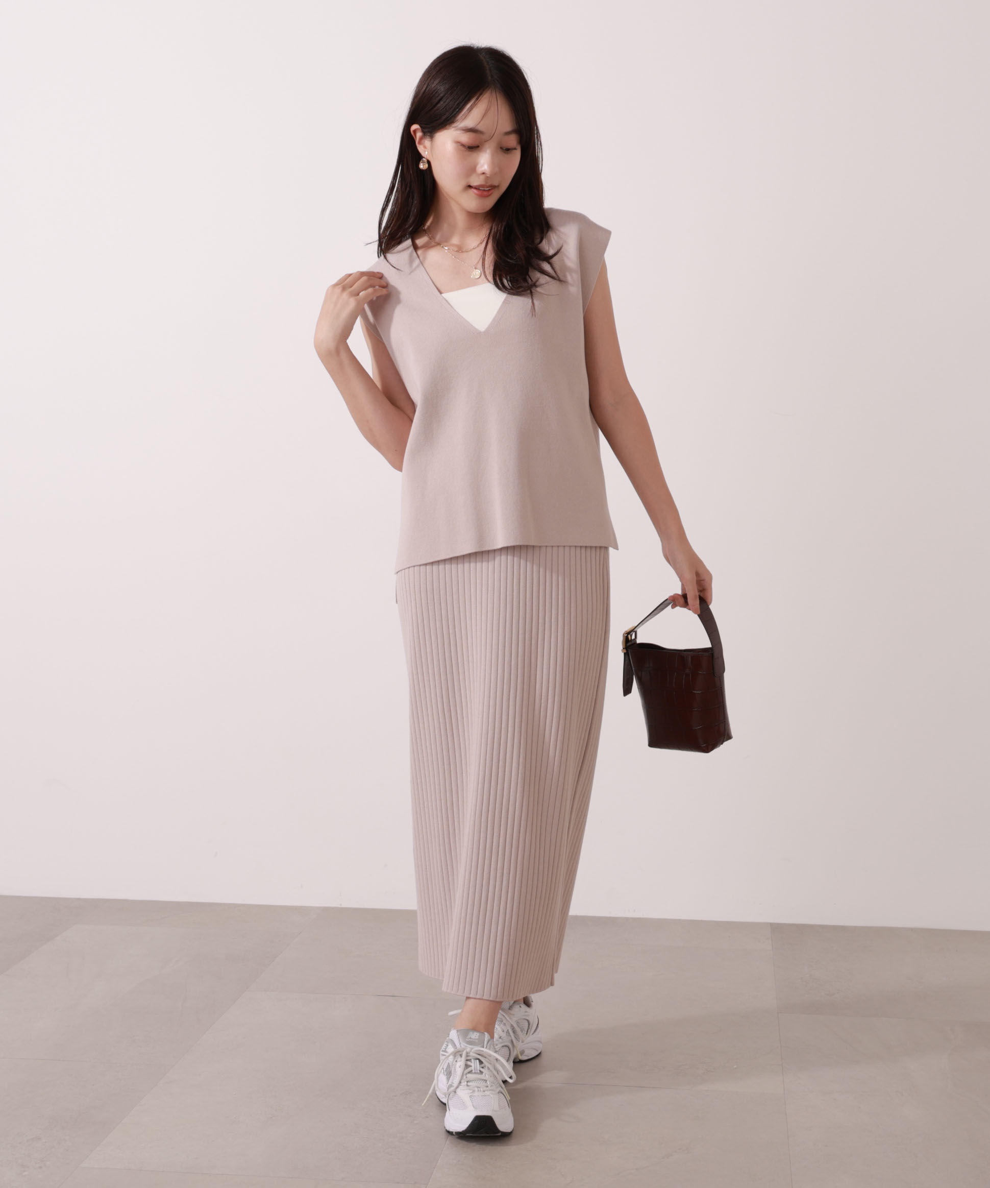 PROPORTION BODY DRESSING「ナローニットSETUP 25AW」|ワンピース|