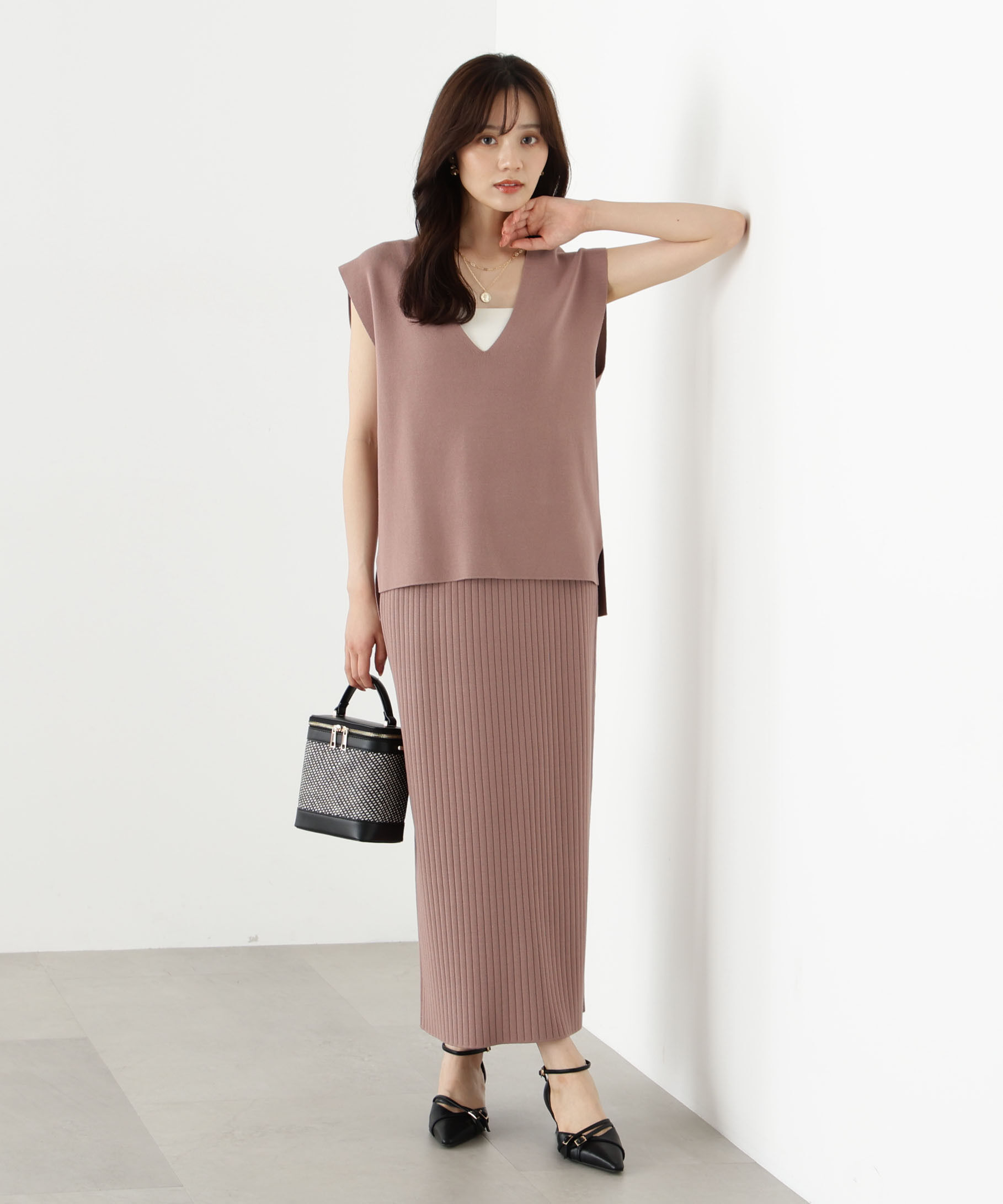 PROPORTION BODY DRESSING「ナローニットSETUP 25AW」|ワンピース|