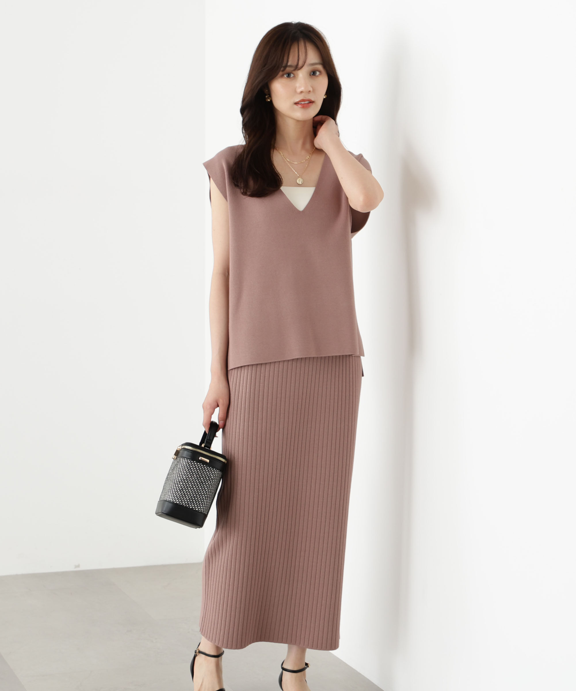 PROPORTION BODY DRESSING「ナローニットSETUP 25AW」|ワンピース|