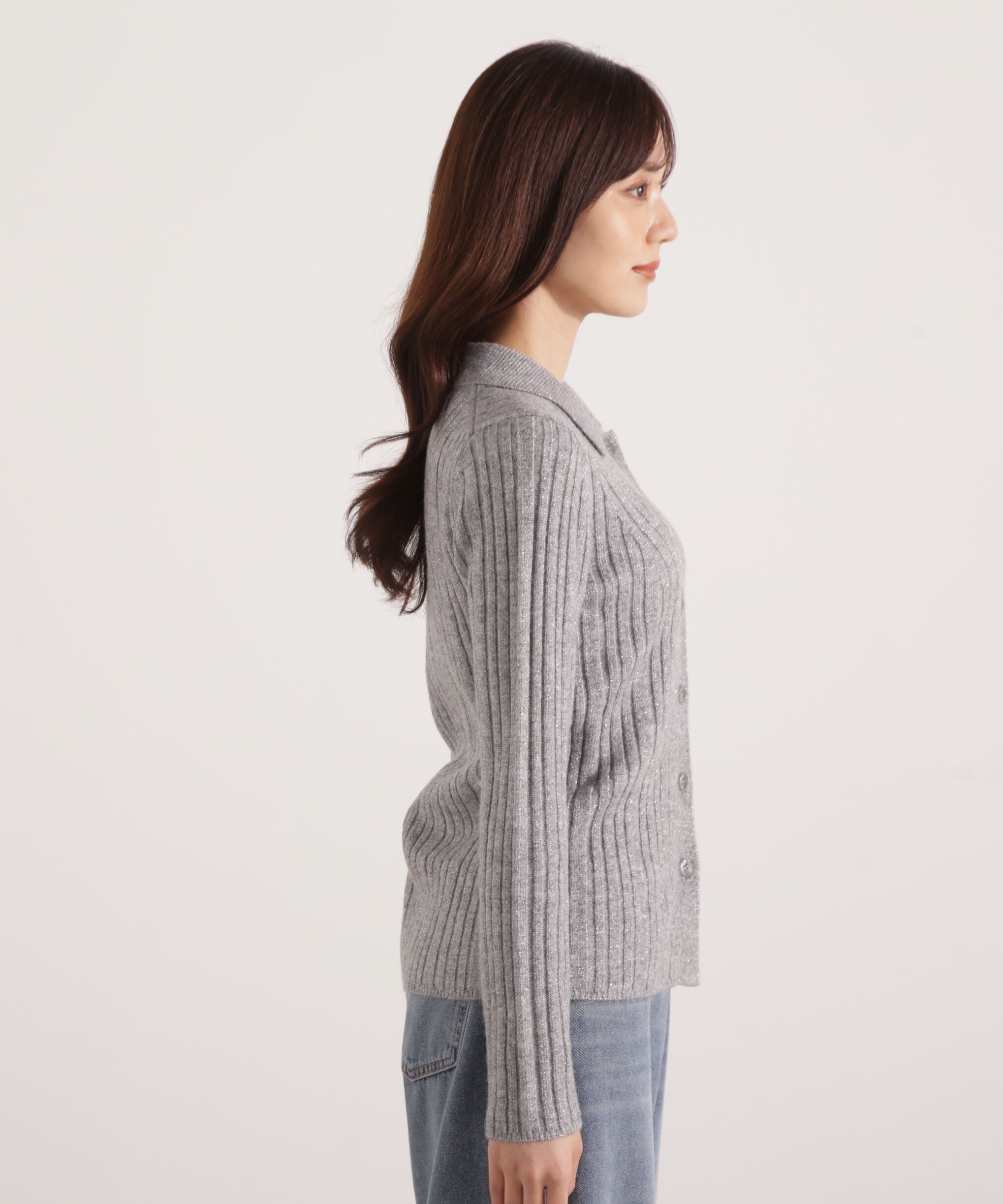 PROPORTION BODY DRESSING「カラーネックラメニット 25AW」|ニット・セーター|