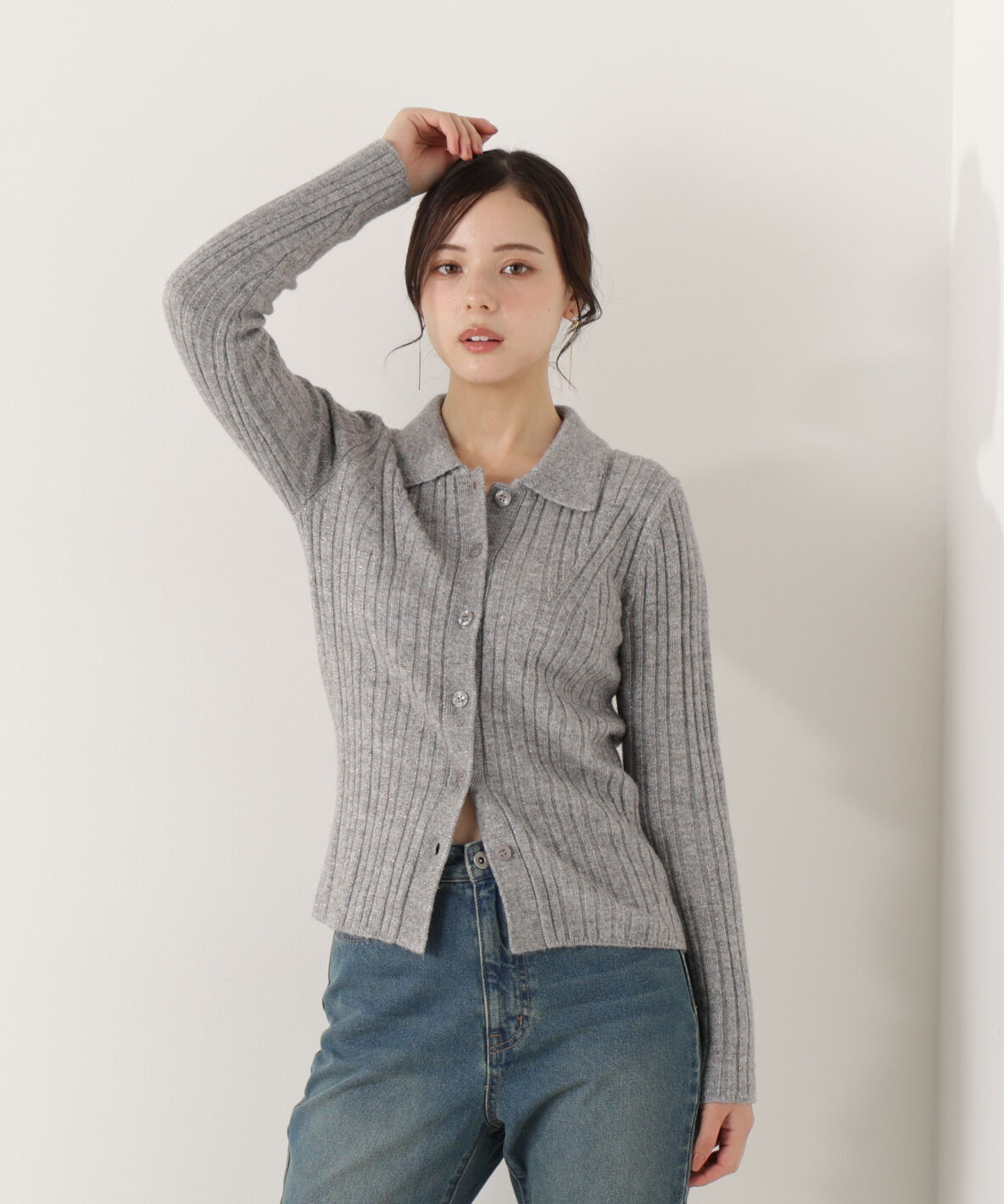 PROPORTION BODY DRESSING「カラーネックラメニット 25AW」|ニット・セーター|