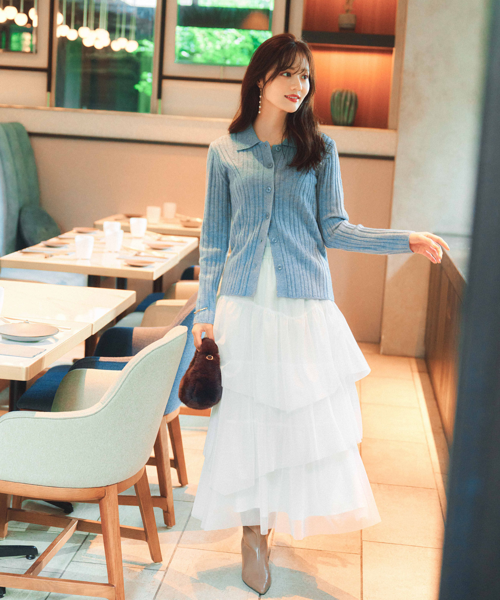 PROPORTION BODY DRESSING「カラーネックラメニット 25AW」|ニット・セーター|