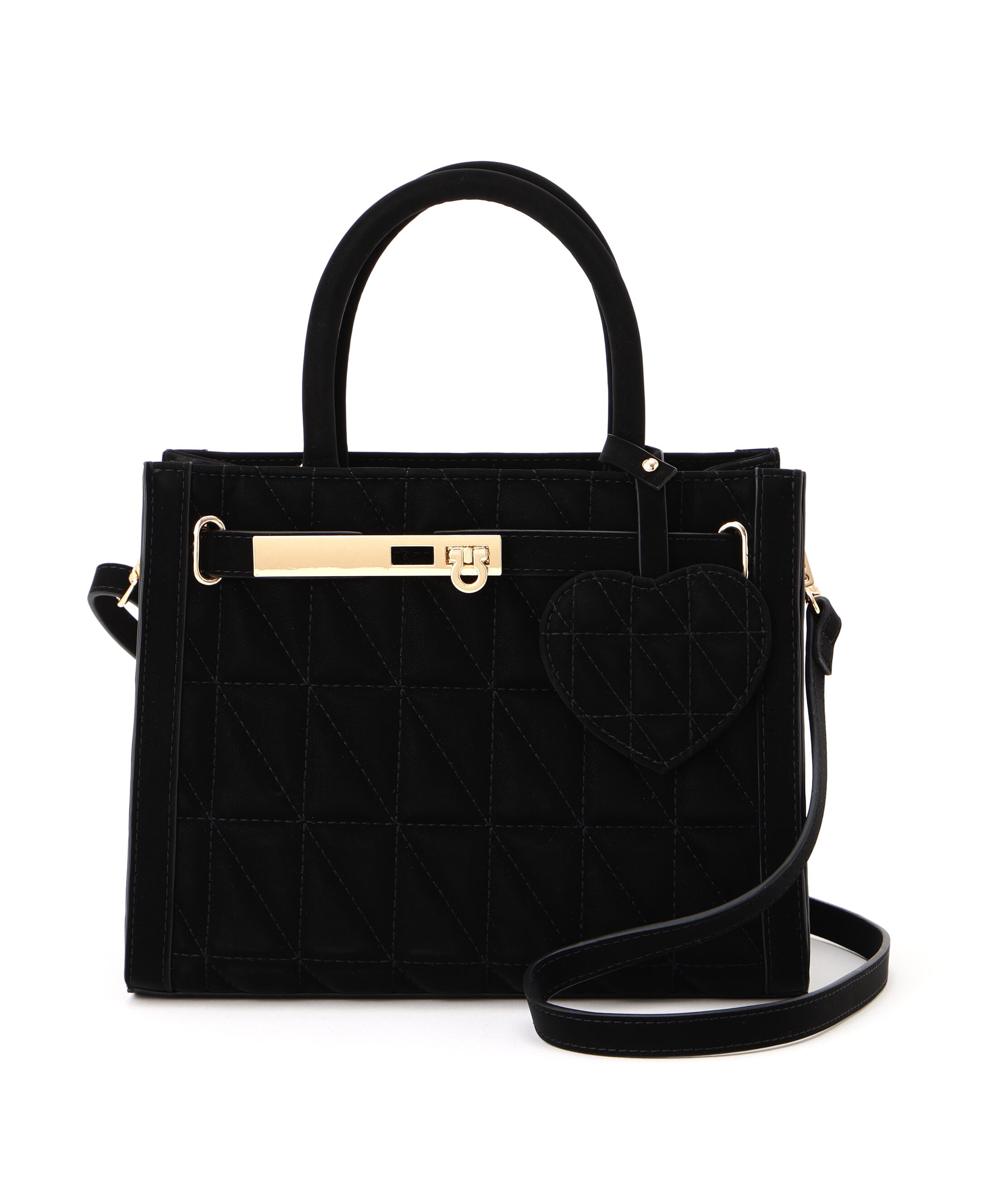 PROPORTION BODY DRESSING「ハートチャーム付きキルティングトートバッグ」|その他|ブラック