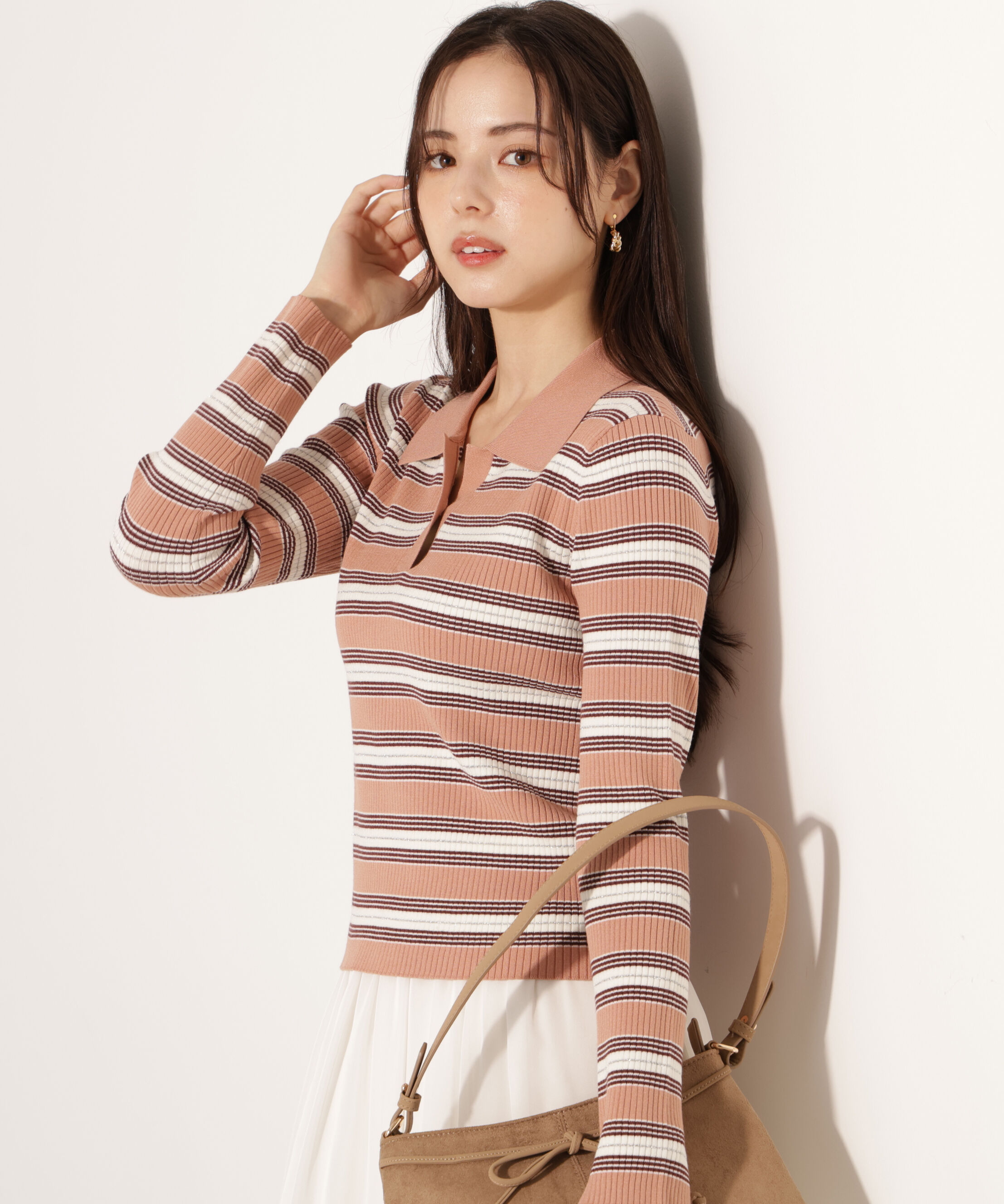 PROPORTION BODY DRESSING「ポロボーダーニット　25AW」|ニット・セーター|