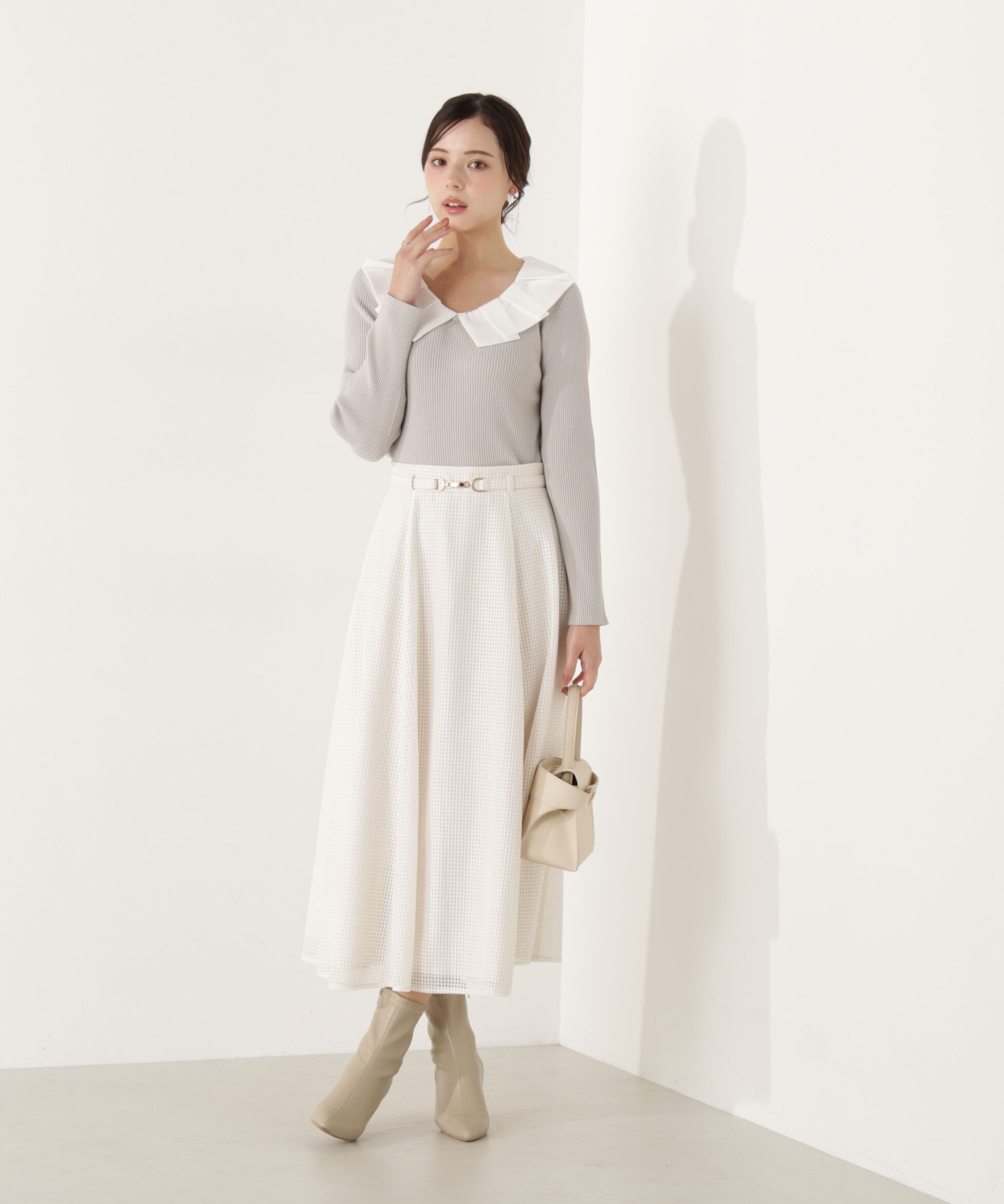 PROPORTION BODY DRESSING「ラッフルカラーニットトップス」|ニット・セーター|