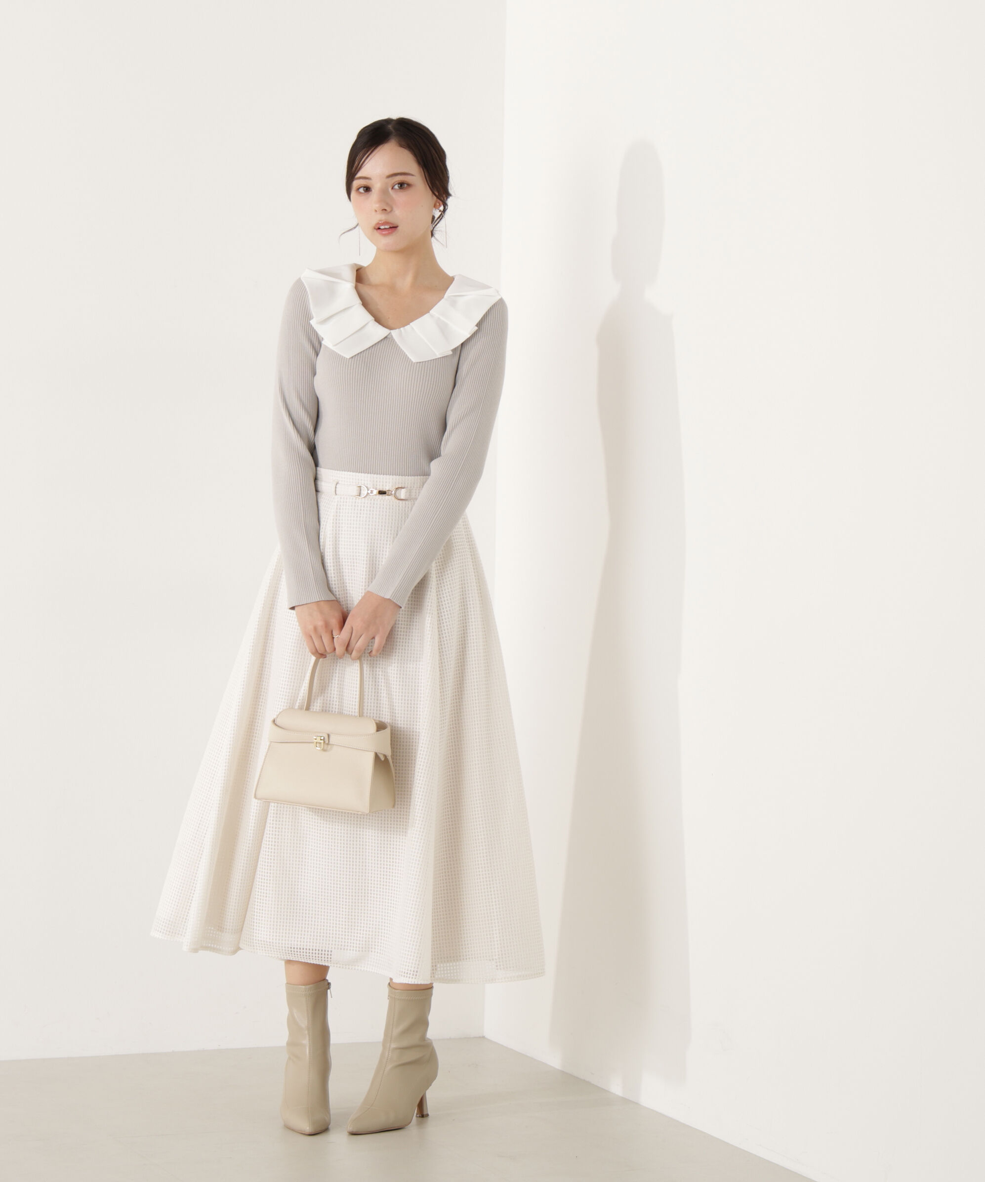 PROPORTION BODY DRESSING「ラッフルカラーニットトップス」|ニット・セーター|