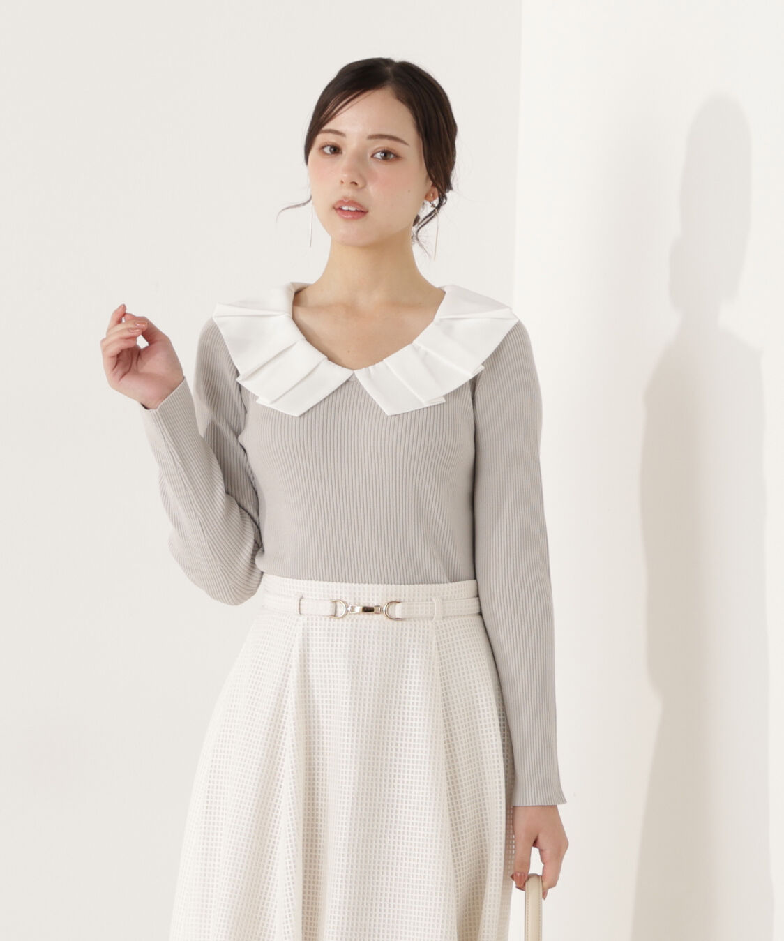 PROPORTION BODY DRESSING「ラッフルカラーニットトップス」|ニット・セーター|