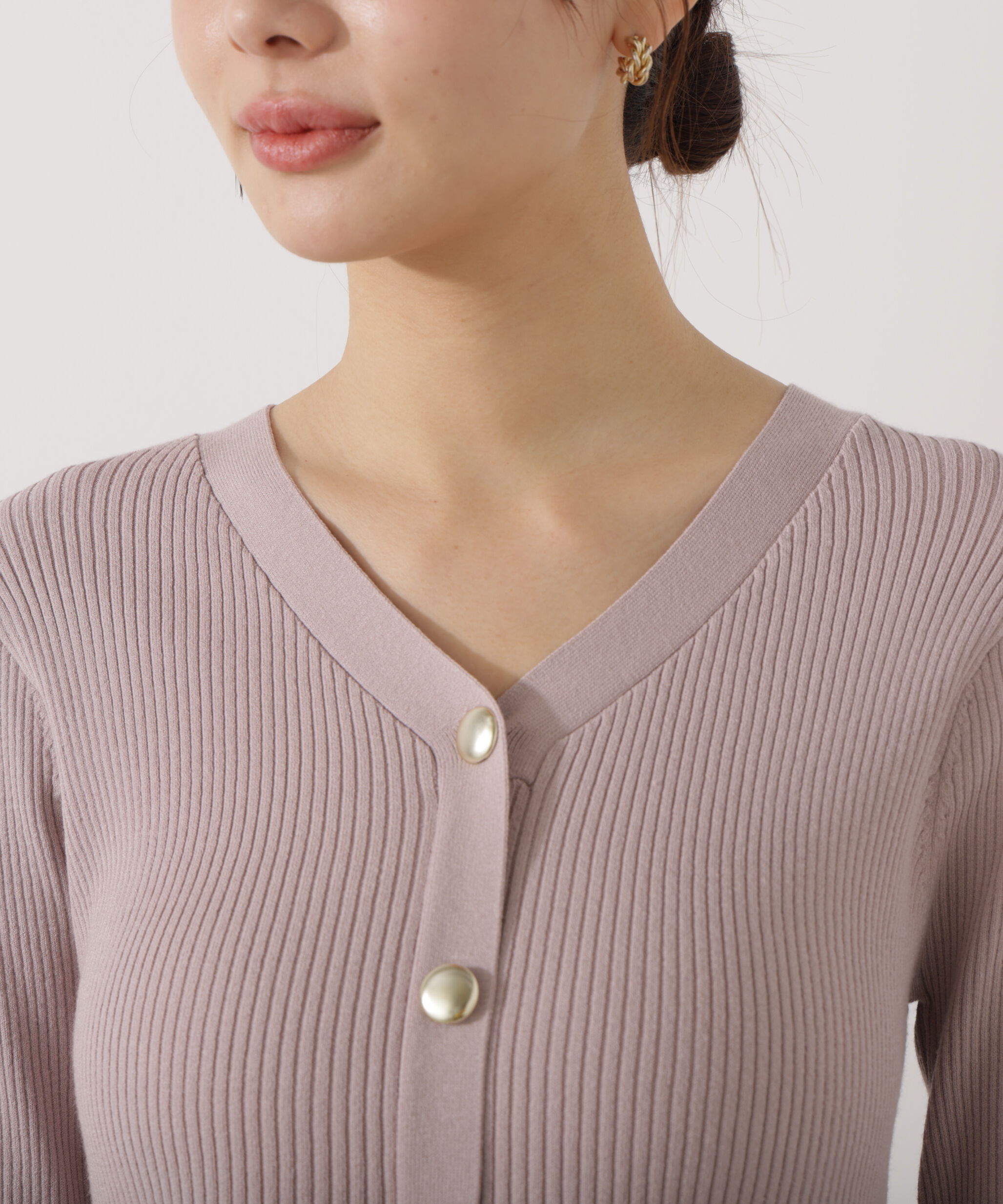 PROPORTION BODY DRESSING「シアー切替ペプラムニット　26SS」|ニット・セーター|