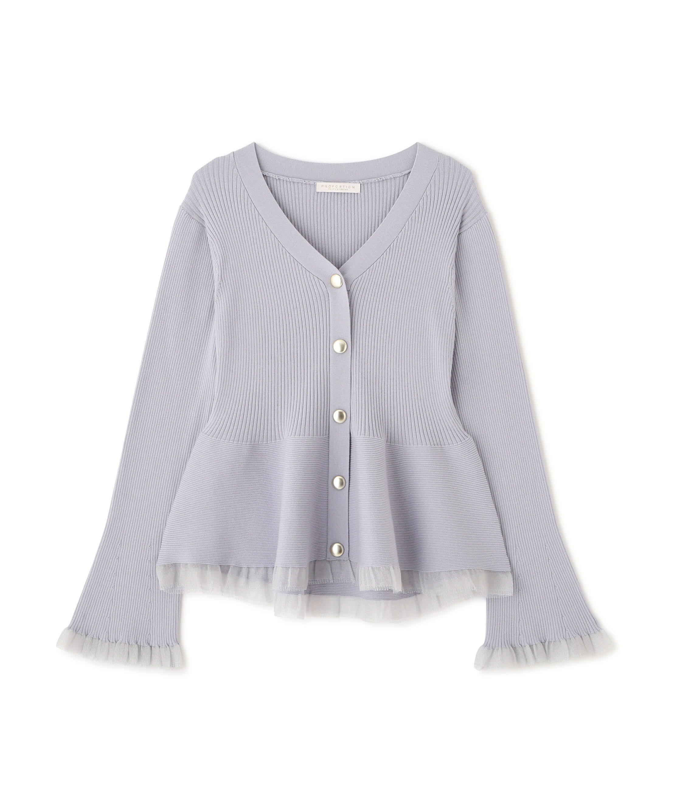 PROPORTION BODY DRESSING「シアー切替ペプラムニット　26SS」|ニット・セーター|