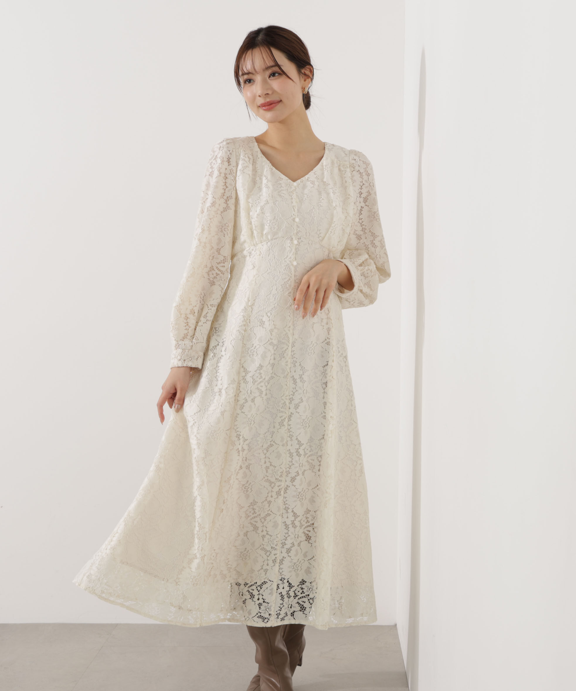 PROPORTION BODY DRESSING「レディーレースワンピース」|ワンピース|エクリュ1