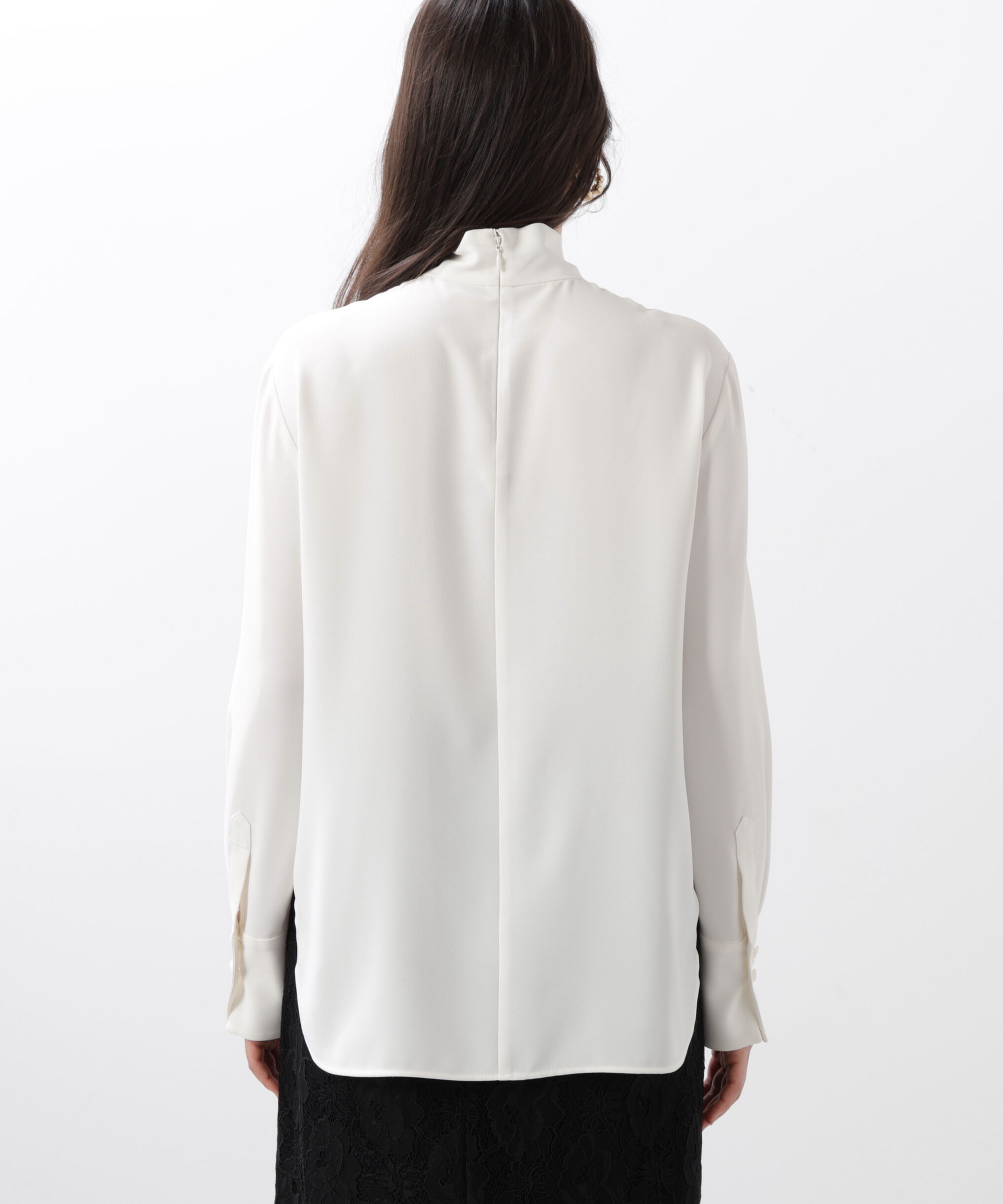  「◆メタル釦ボウタイブラウス」|シャツ・ブラウス|