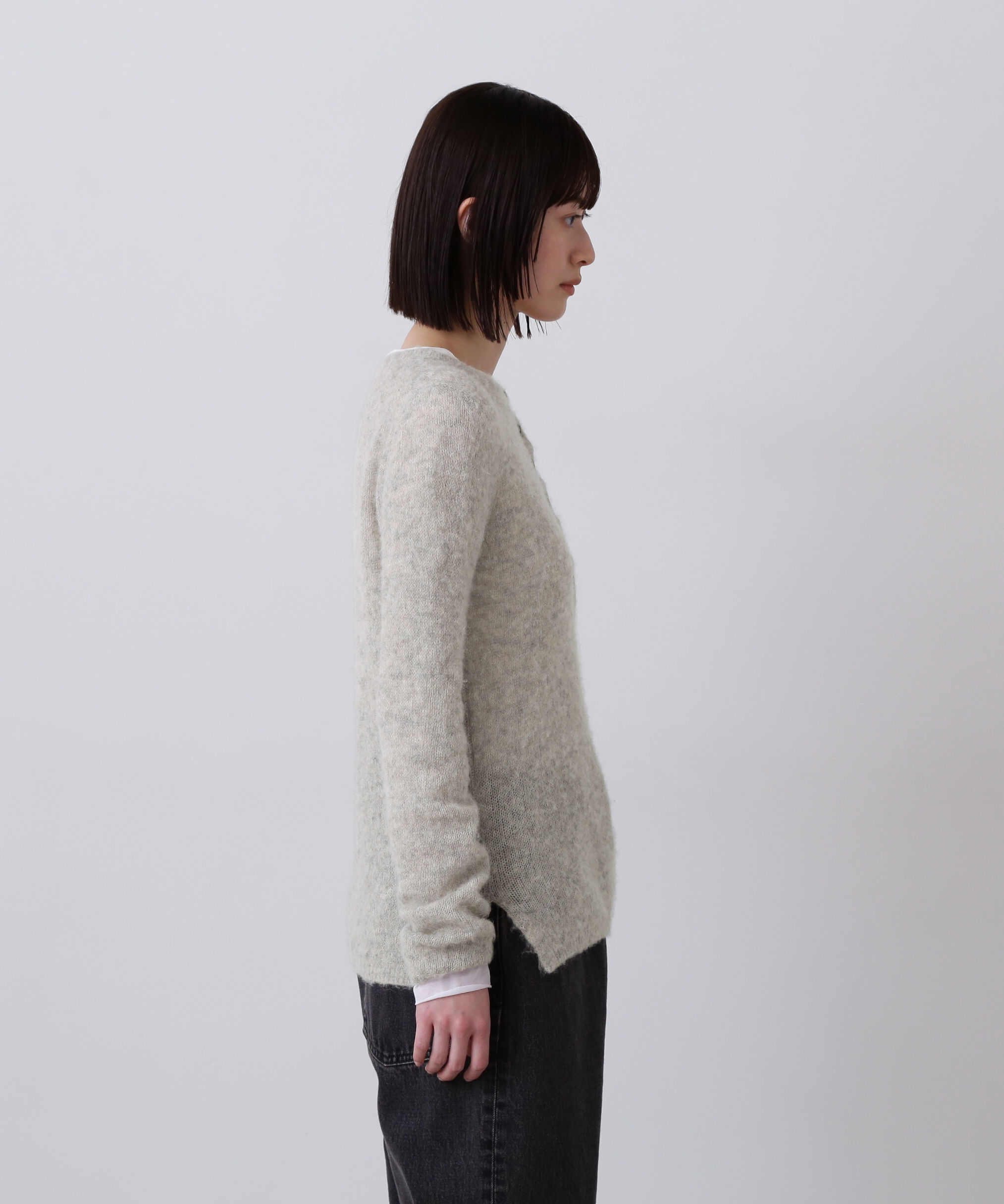 YLEVE 「YLEVE / FAIRY ALPACA KNIT HENLY NECK」|ニット・セーター|
