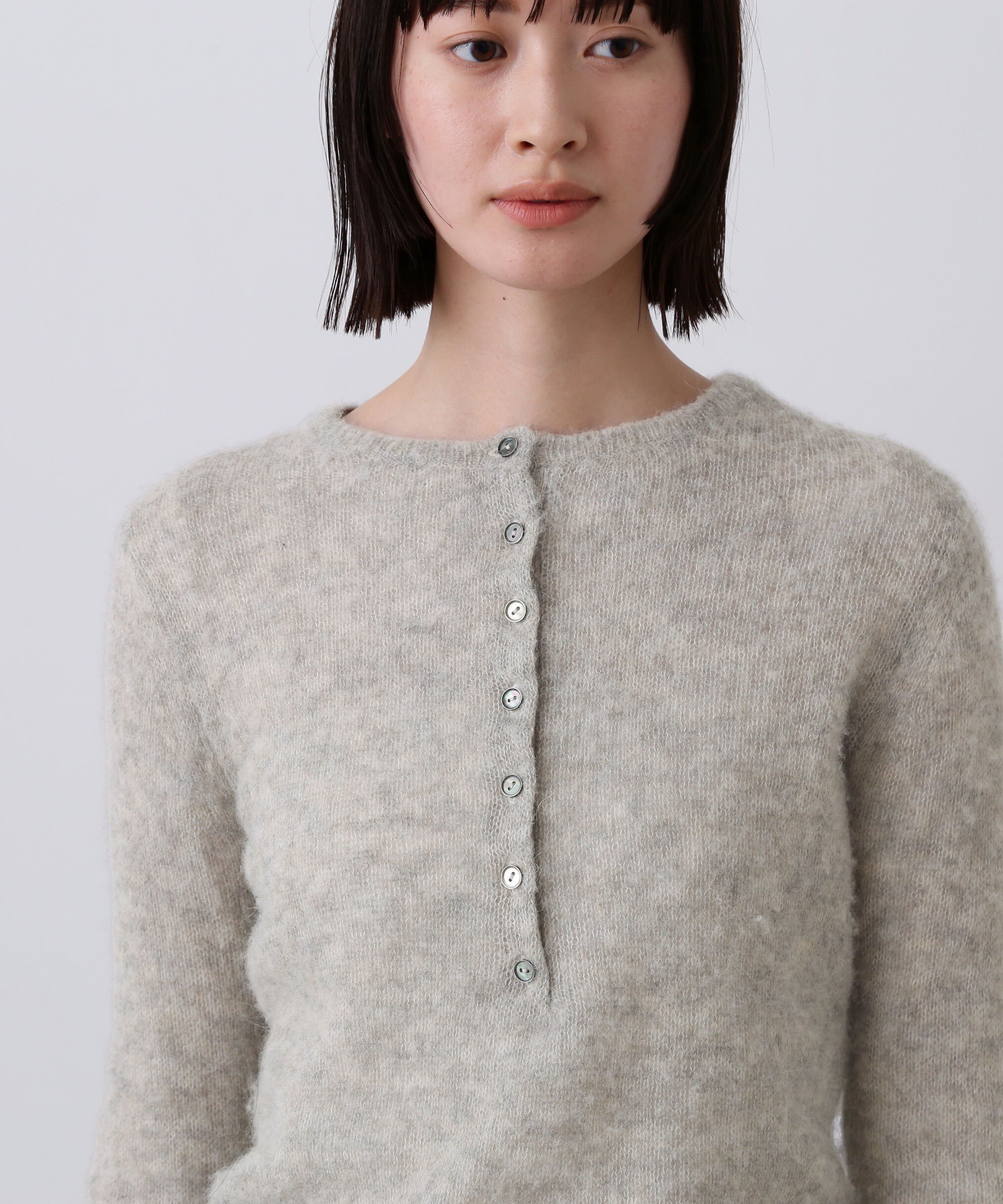 YLEVE 「YLEVE / FAIRY ALPACA KNIT HENLY NECK」|ニット・セーター|
