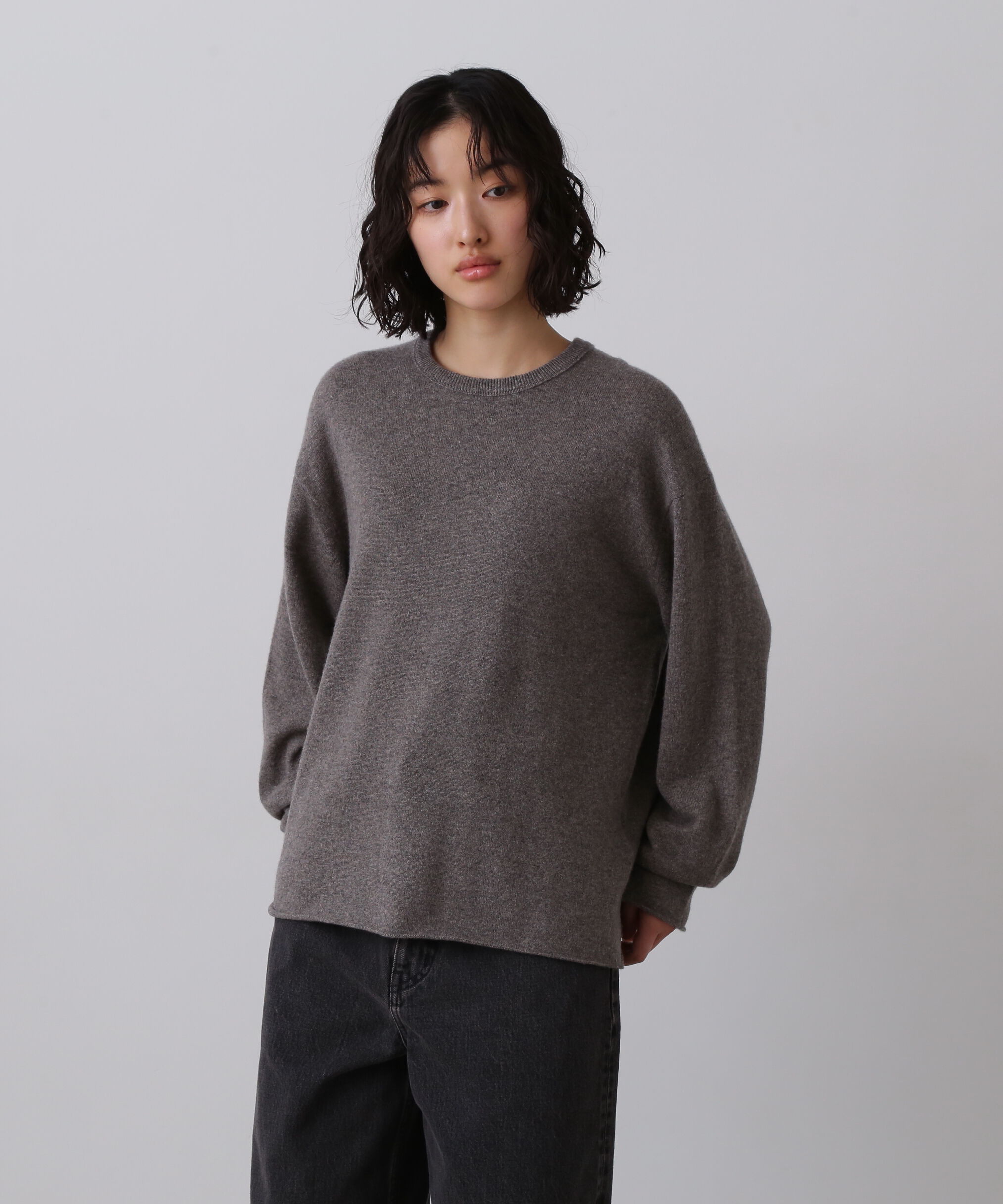 YLEVE 「YLEVE / CASHMERE KNIT T‐SHIRT」|ニット・セーター|グレー