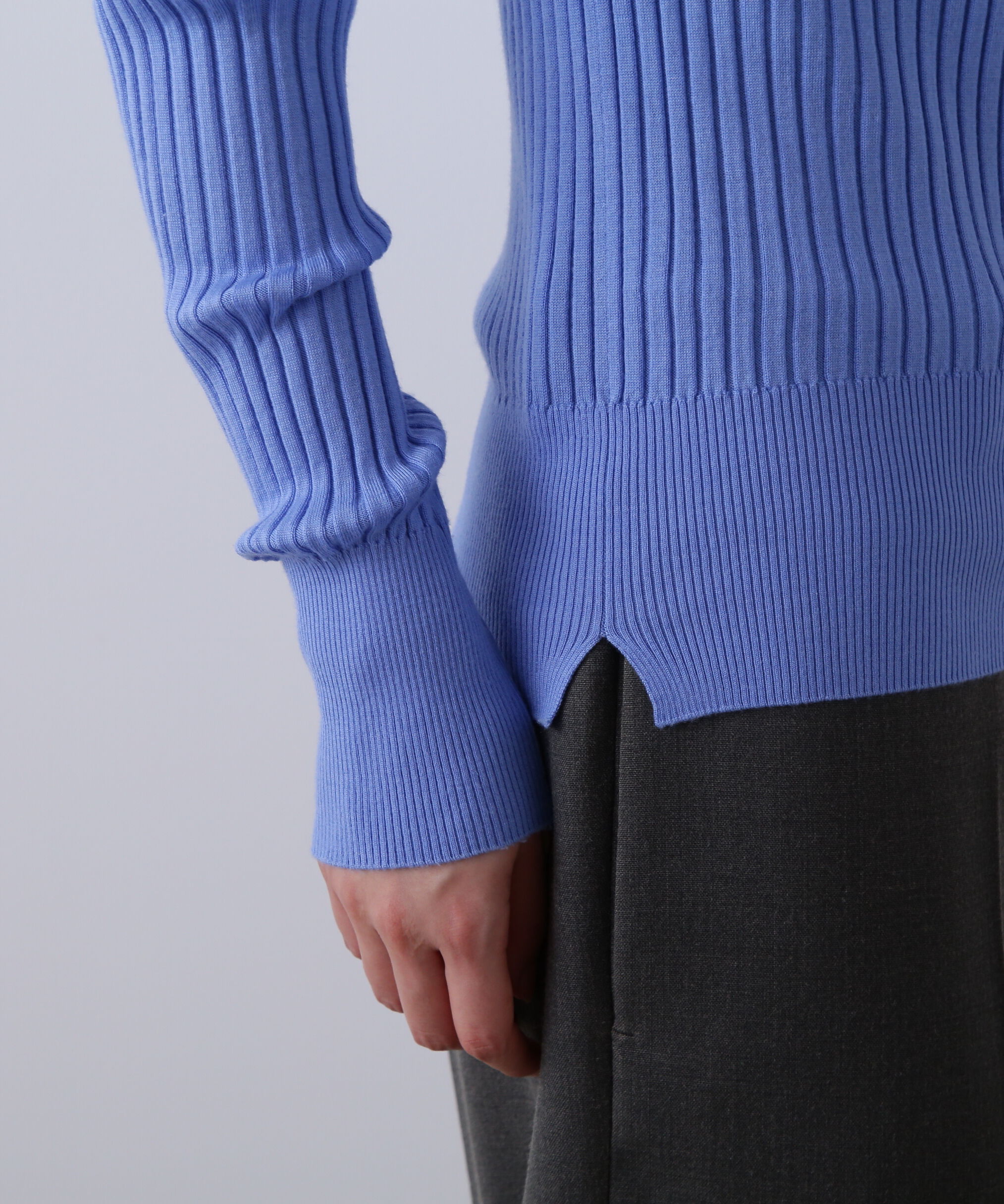 YLEVE 「YLEVE / WOOL SILK CASHMERE RIB KNIT POLO」|ニット・セーター|