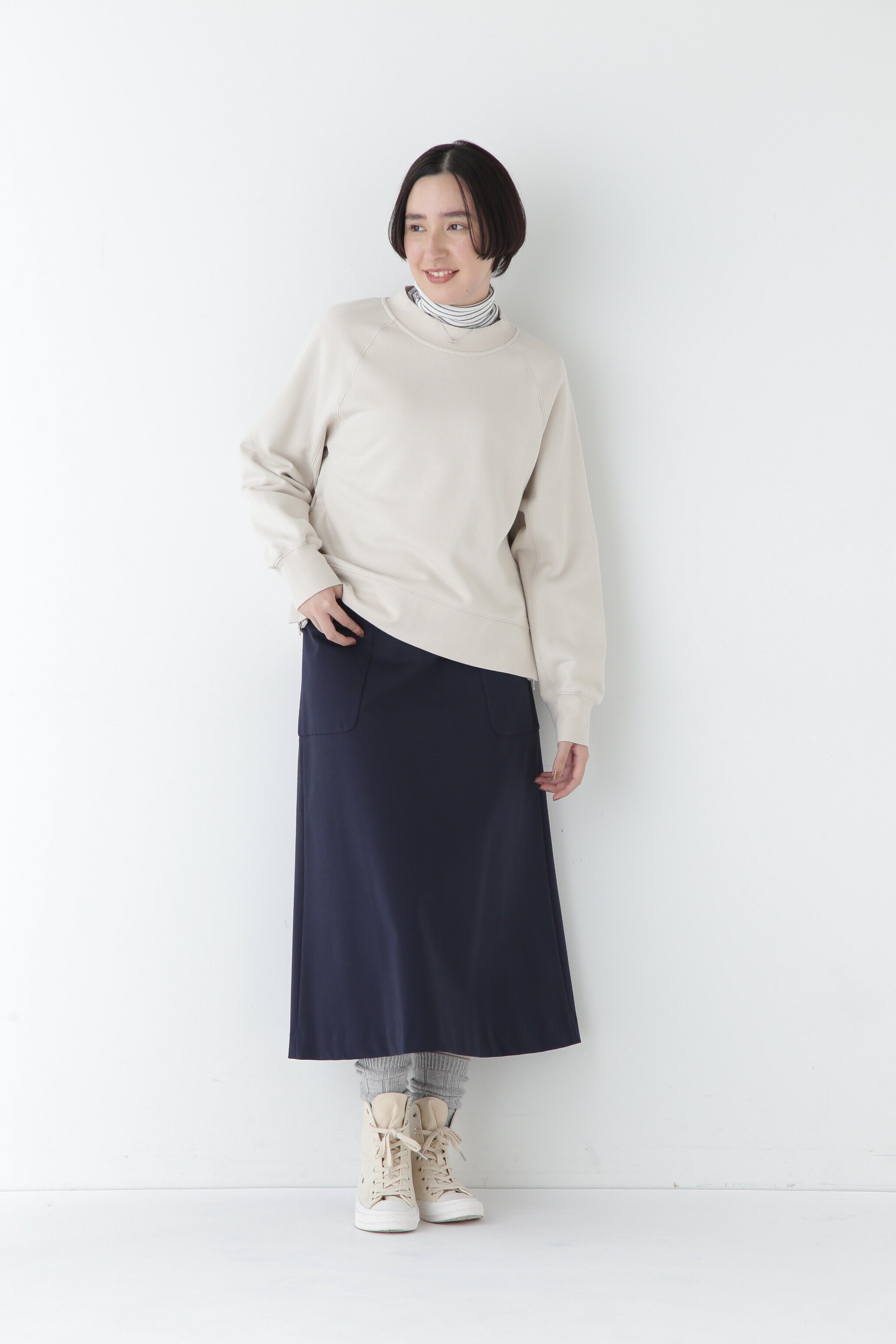  「◆モックネックジップトレーナー」|Tシャツ・カットソー|