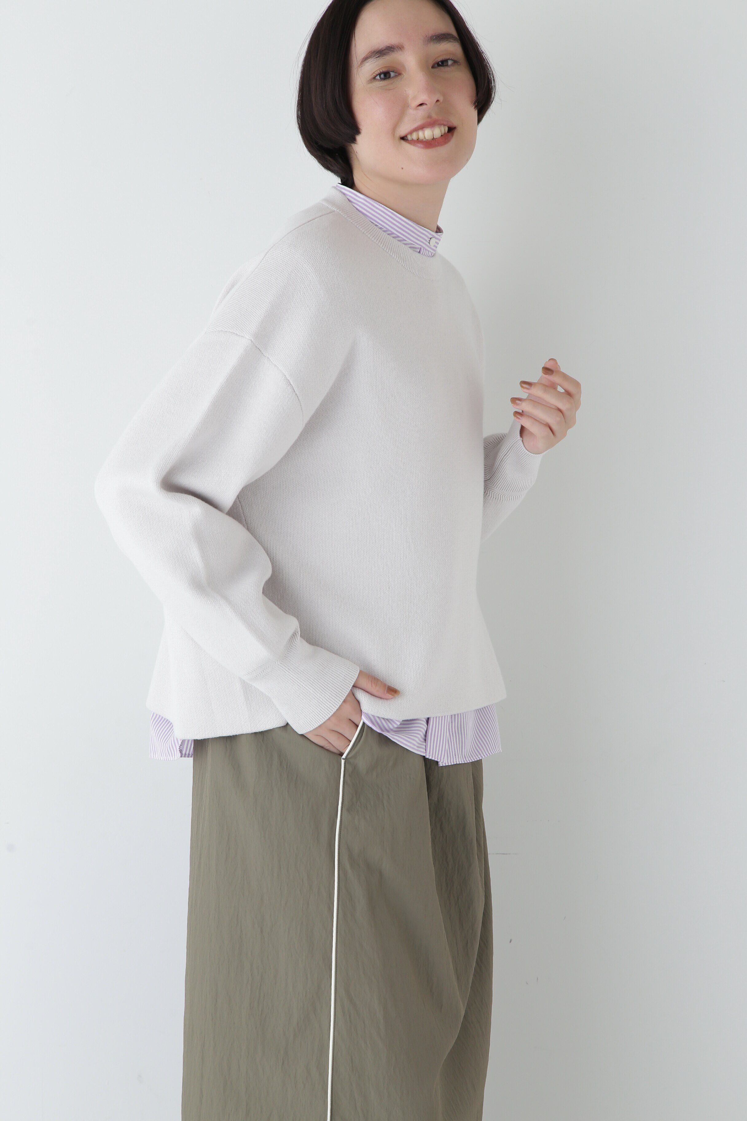  「◆【ウォッシャブル】コットンカシミヤジャカードプルオーバー」|ニット・セーター|