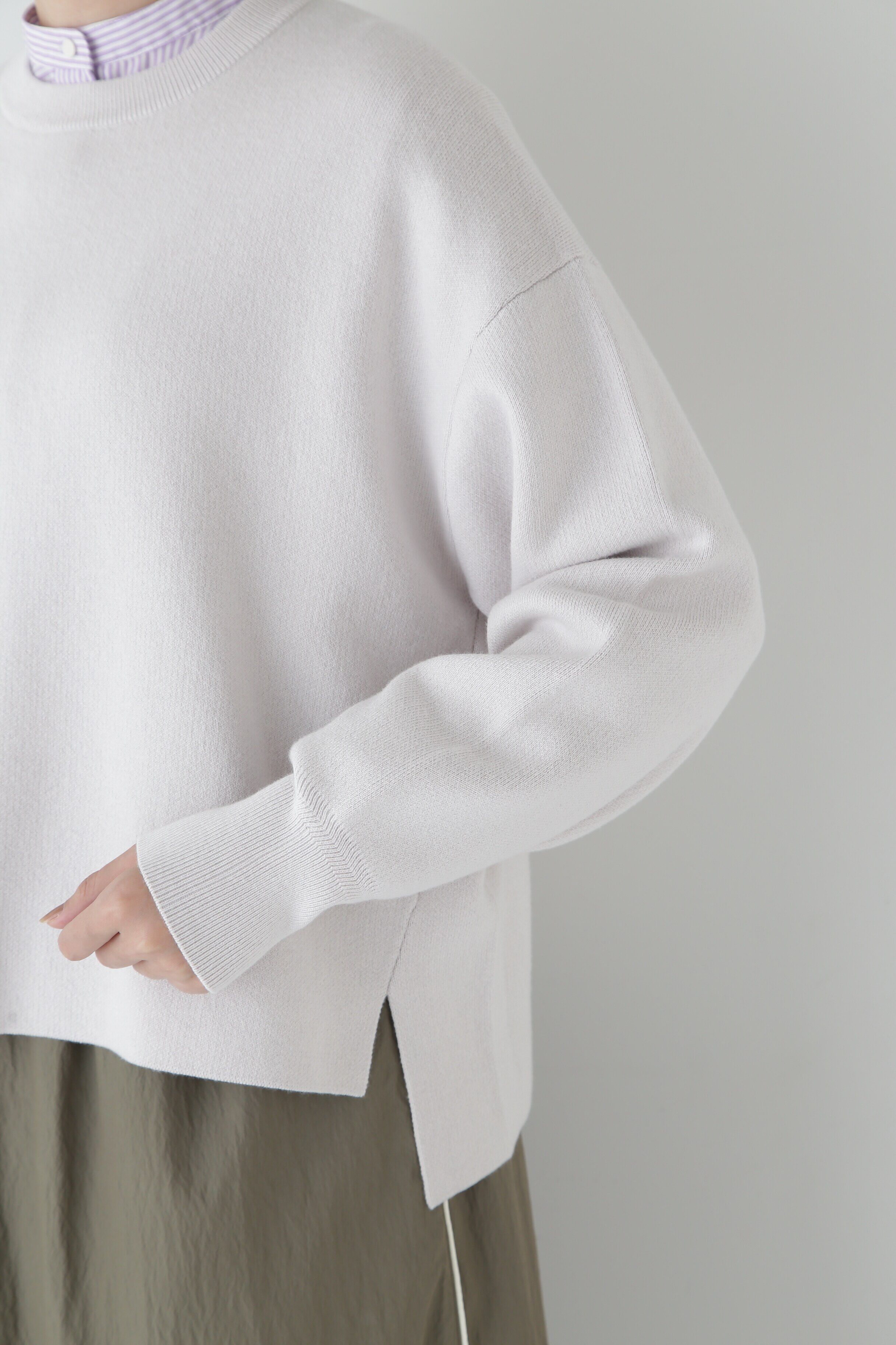  「◆【ウォッシャブル】コットンカシミヤジャカードプルオーバー」|ニット・セーター|