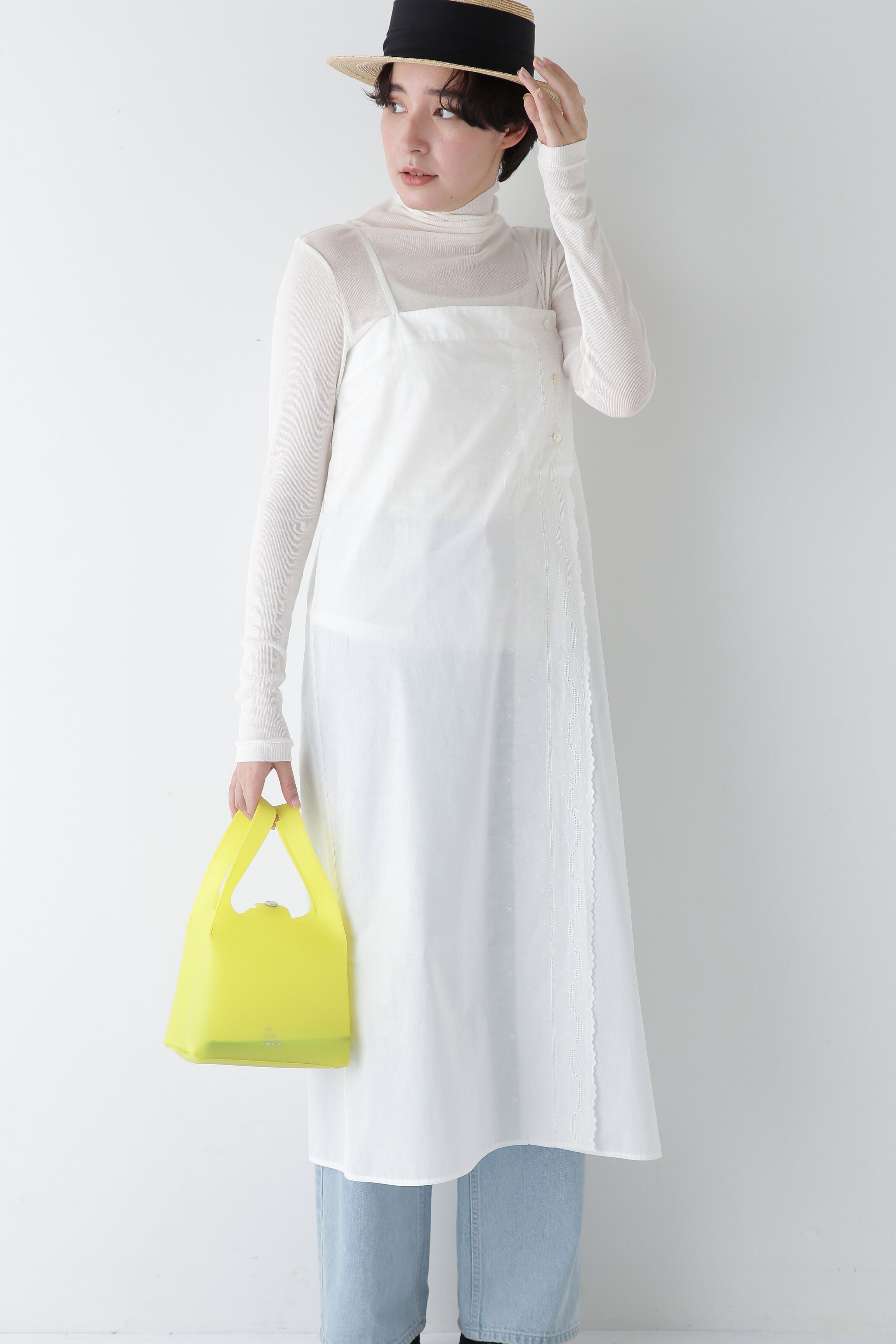  「◆ヴィンテージ風レースノースリワンピース」|ワンピース|