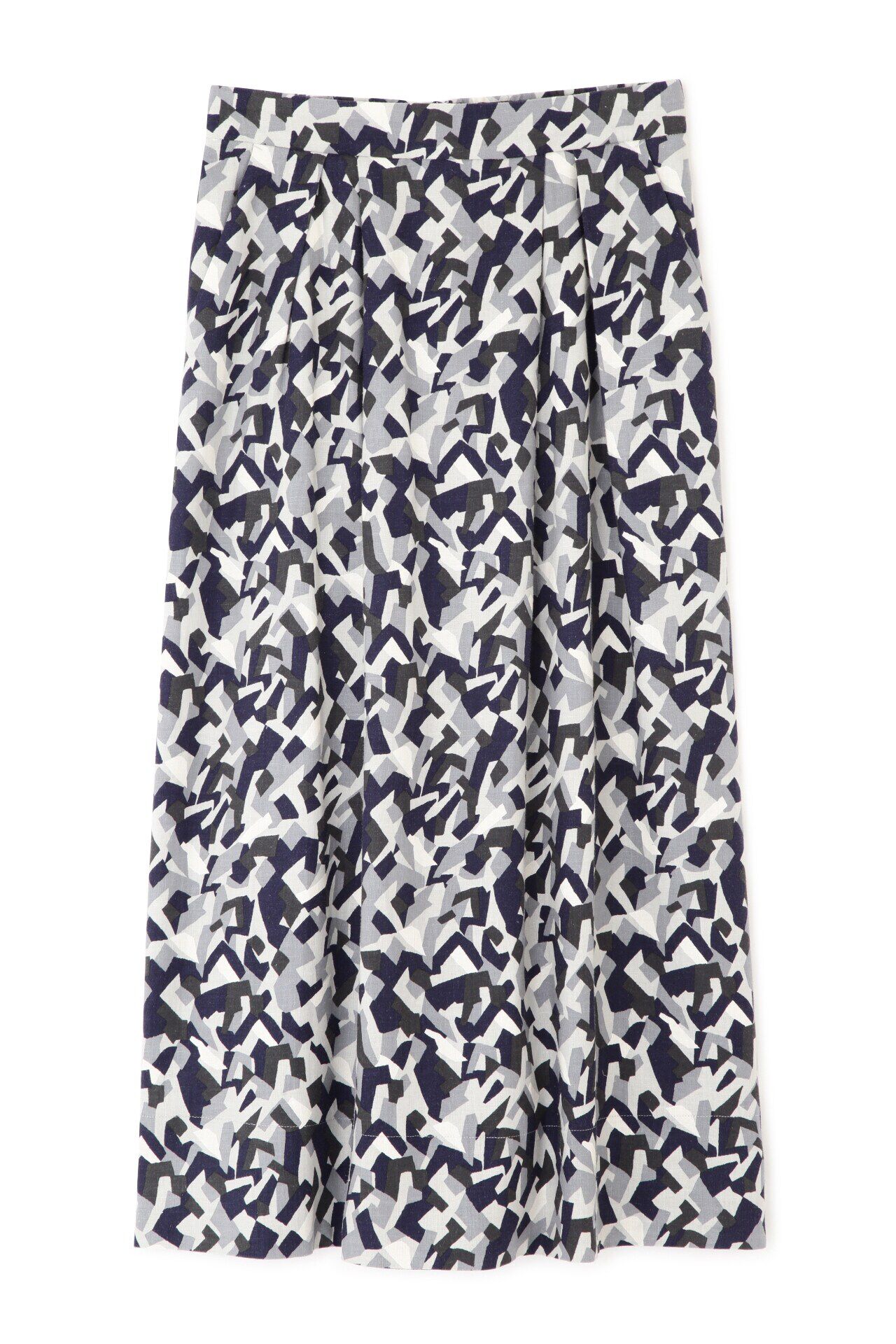  「◆レーヨン麻キャンバスカモジオメトリックＰＴタックコクーンスカート」|スカート|