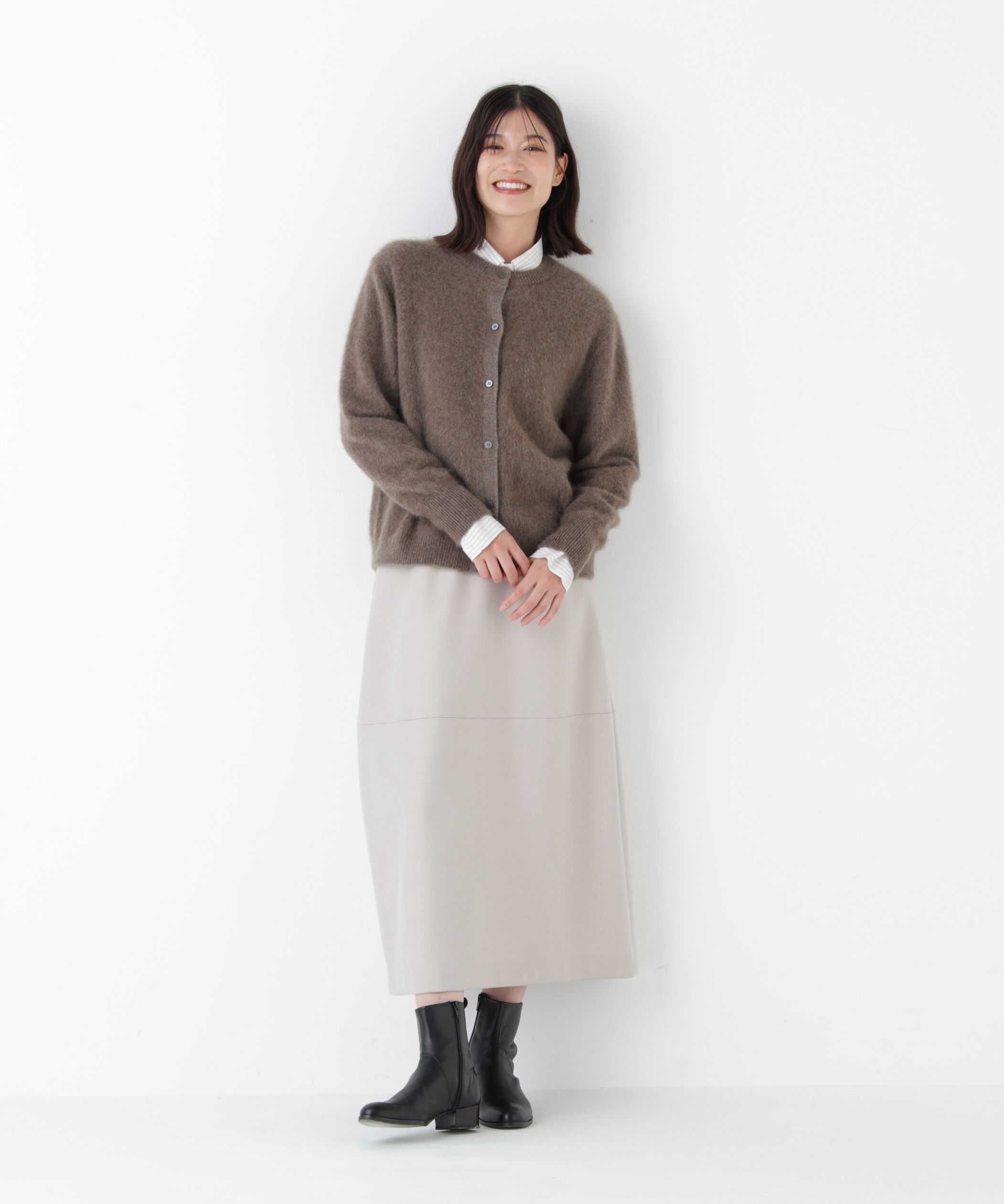  「ウールサキソニーコクーンスカート」|スカート|