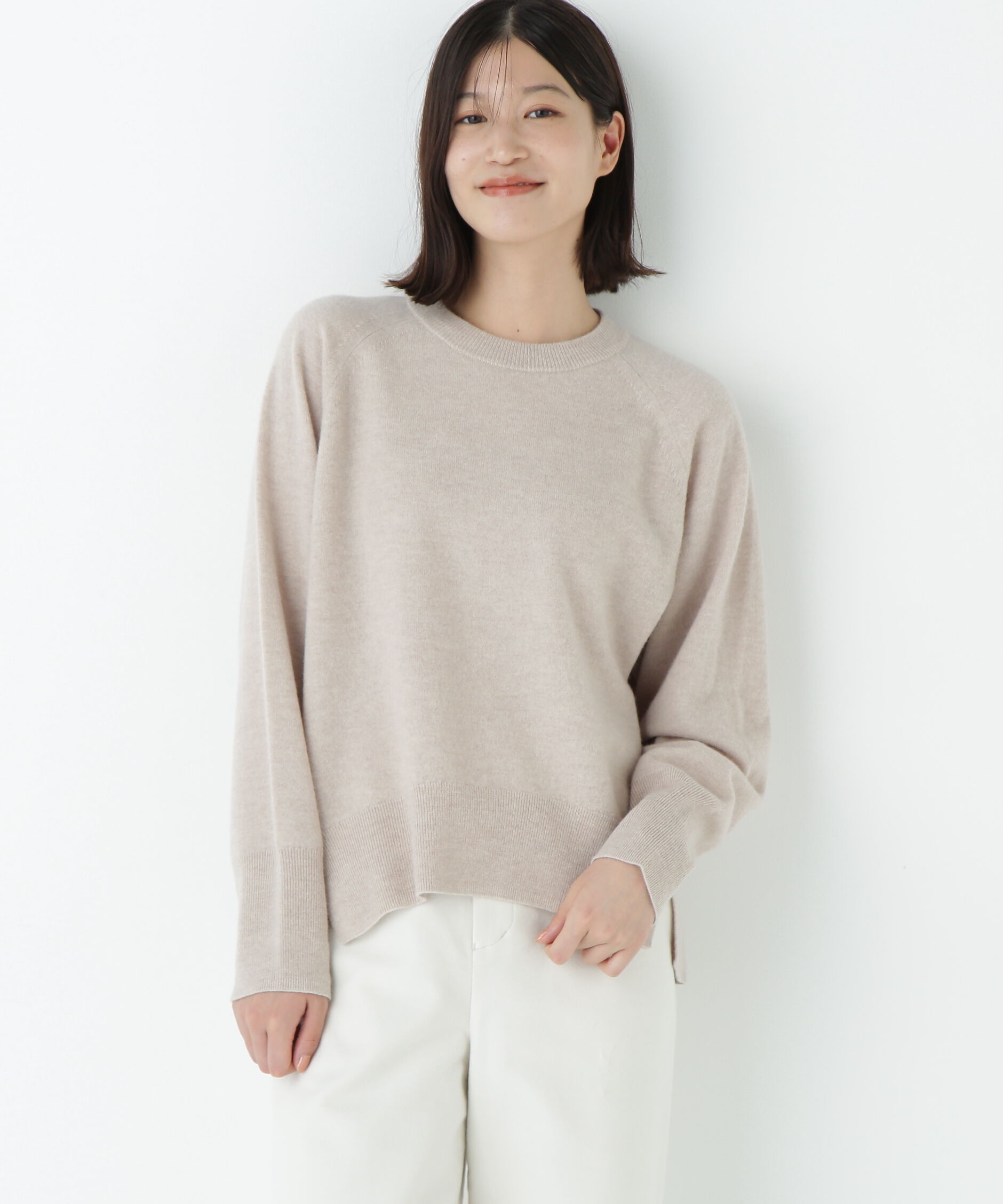  「◆ミドルゲージウールクルーネックプルオーバー」|ニット・セーター|