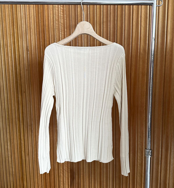 Doux archives「ボートネックランダムリブニット」|ニット・セーター|