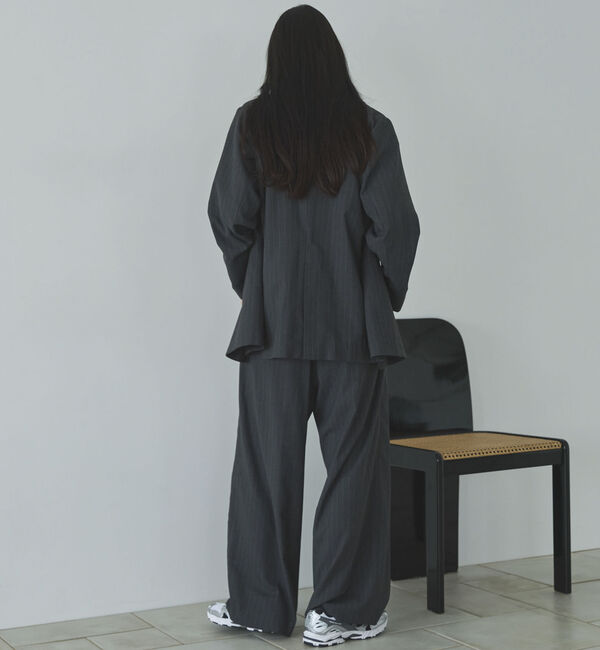 Doux archives「ストライプ３タックワイドパンツ」|チノ|