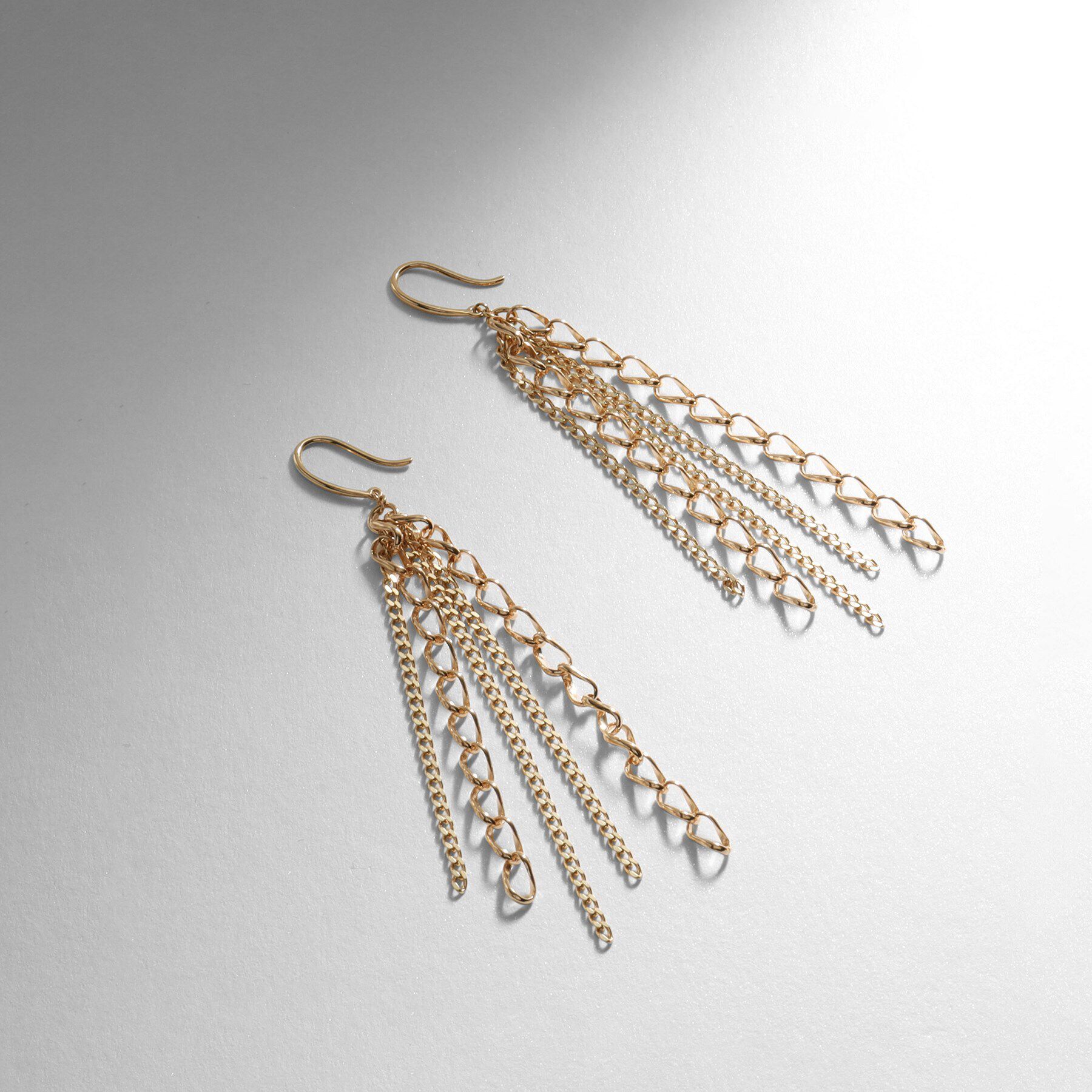 COCOSHNIK「K10キヘイミックスチェーン フックピアス」|ピアス|