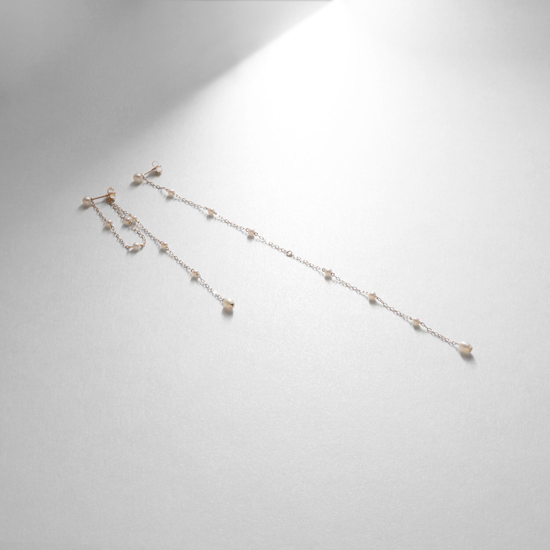 COCOSHNIK「K10パール ステーション2WAY スタッドピアス」|ピアス|