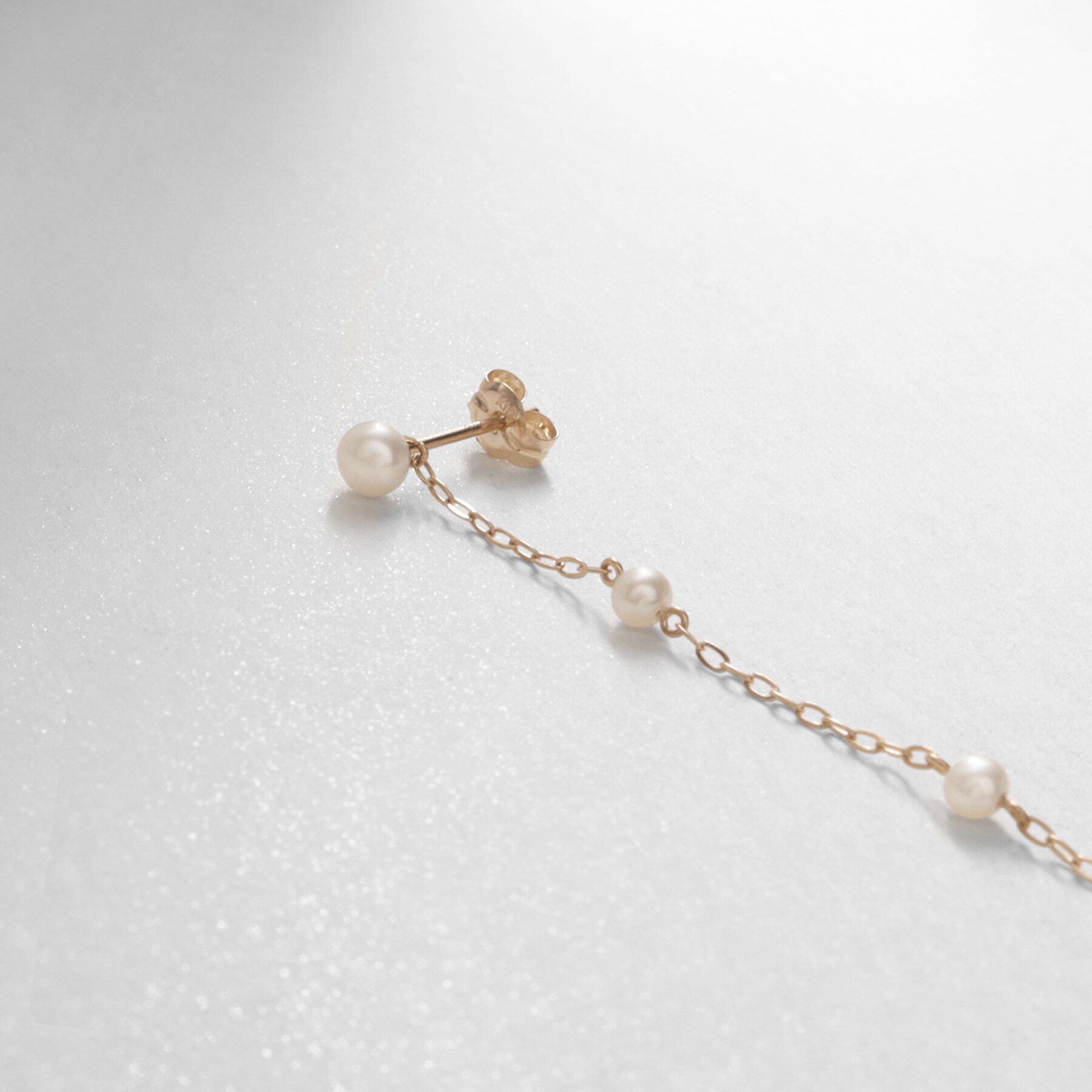 COCOSHNIK「K10パール ステーション2WAY スタッドピアス」|ピアス|