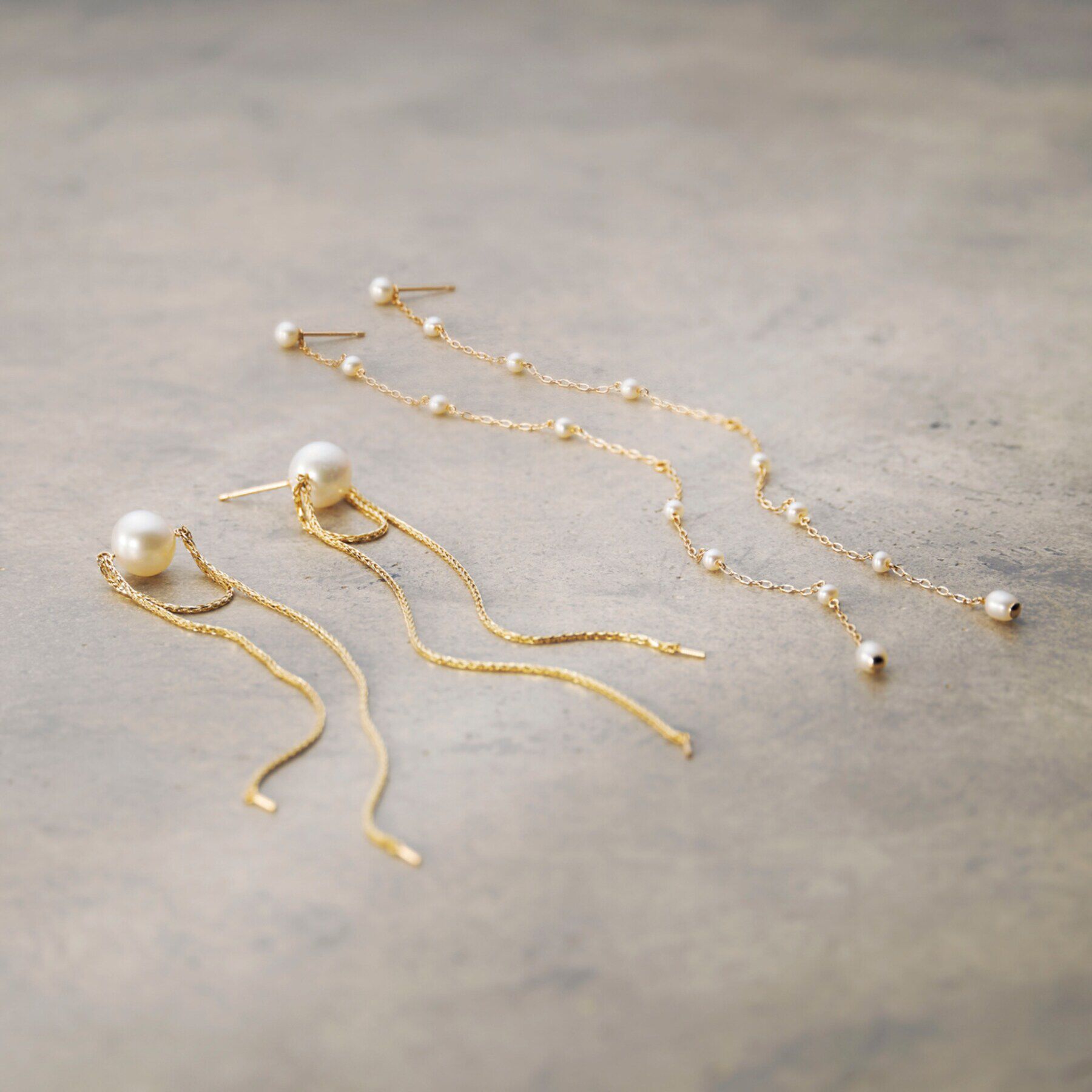 COCOSHNIK「K10パール ステーション2WAY スタッドピアス」|ピアス|