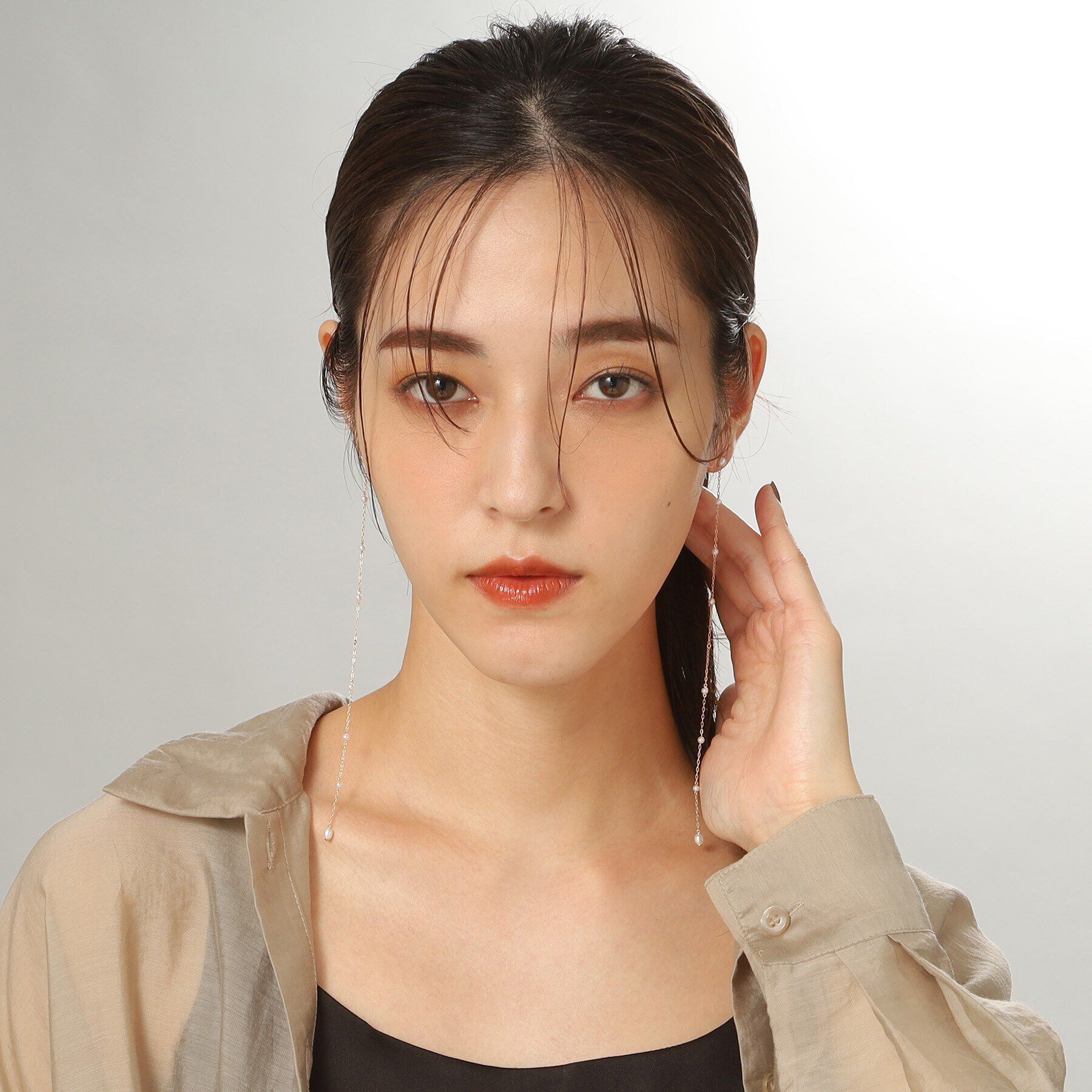 COCOSHNIK「K10パール ステーション2WAY スタッドピアス」|ピアス|