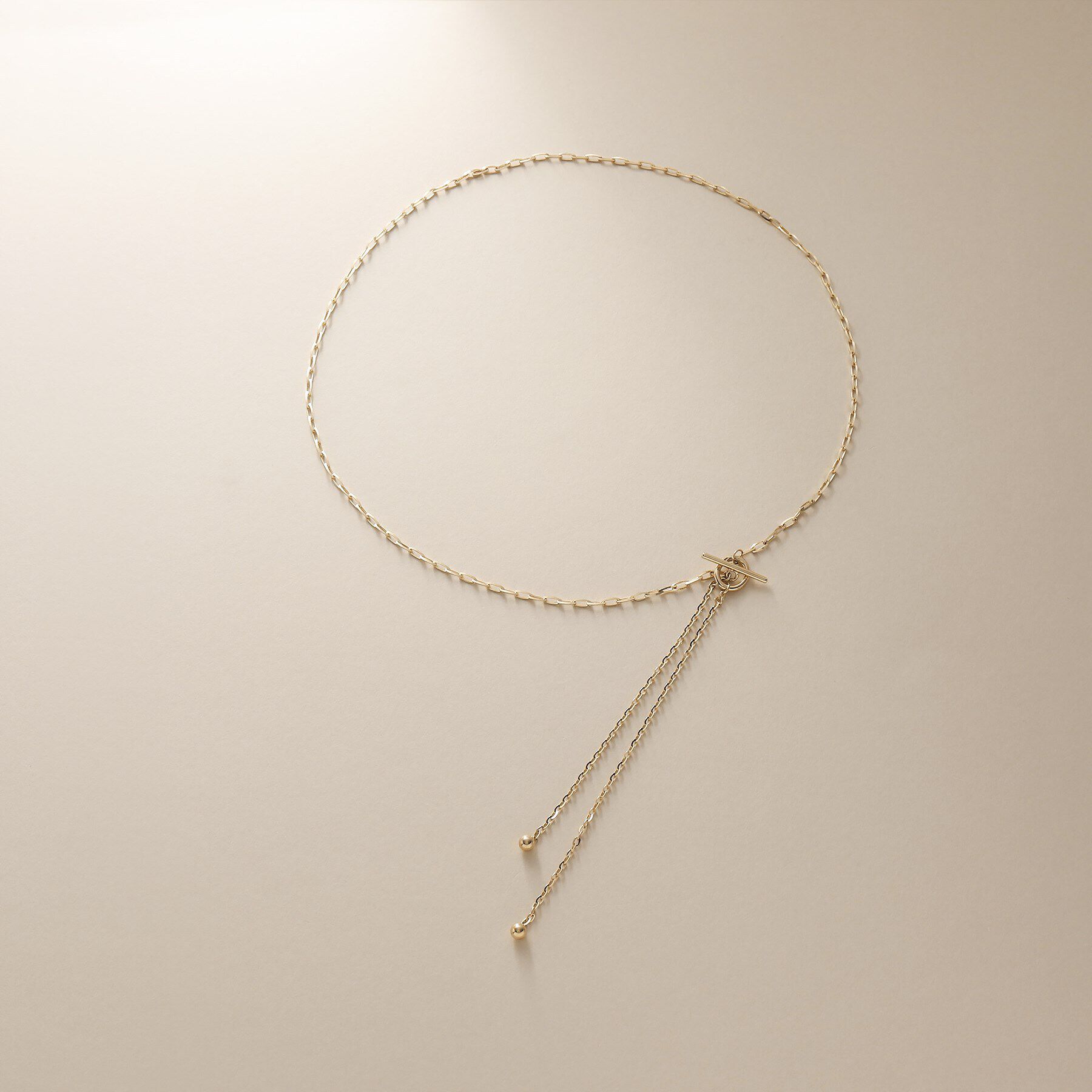 COCOSHNIK「K10アズキミックスチェーンマンテル ネックレス」|ネックレス|