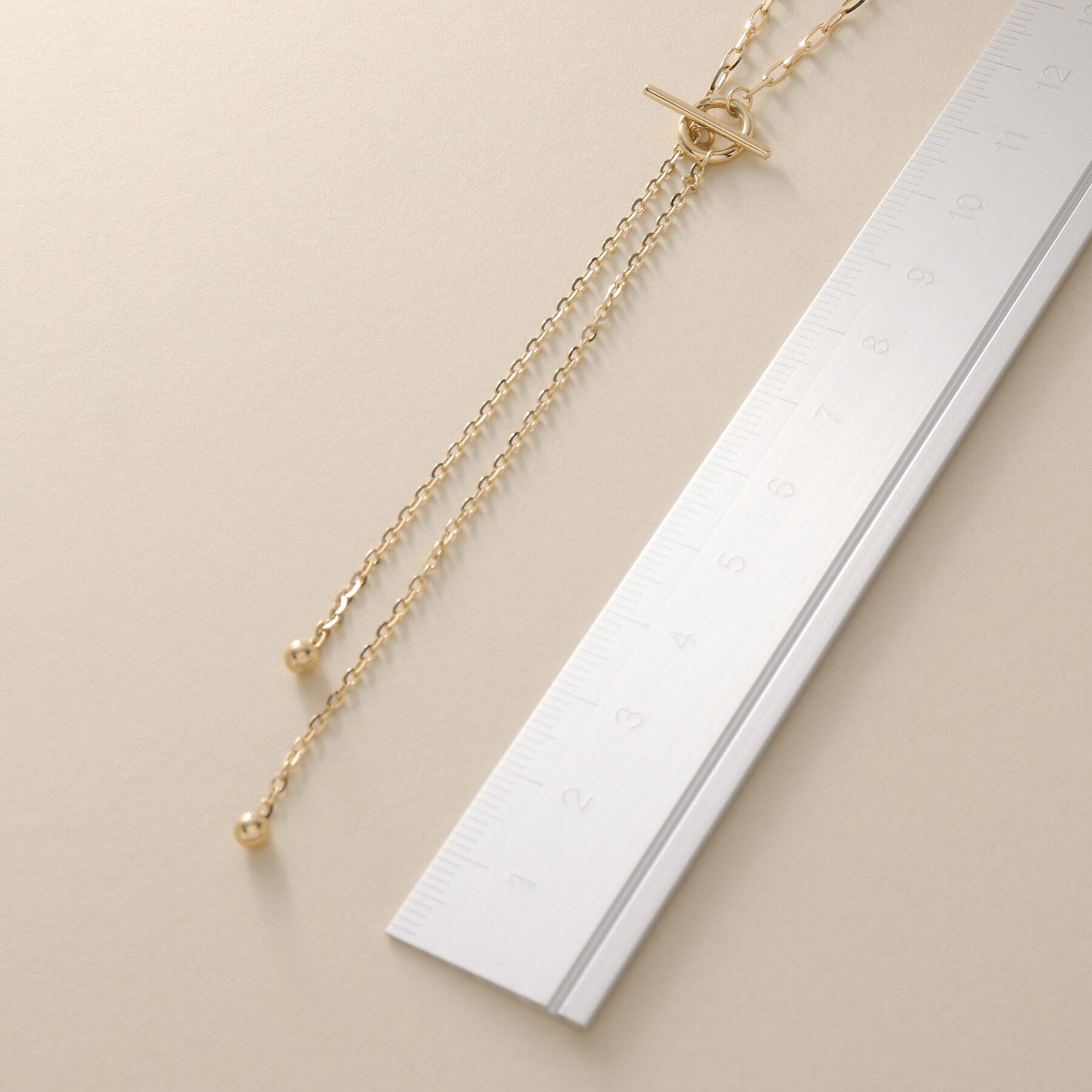 COCOSHNIK「K10アズキミックスチェーンマンテル ネックレス」|ネックレス|