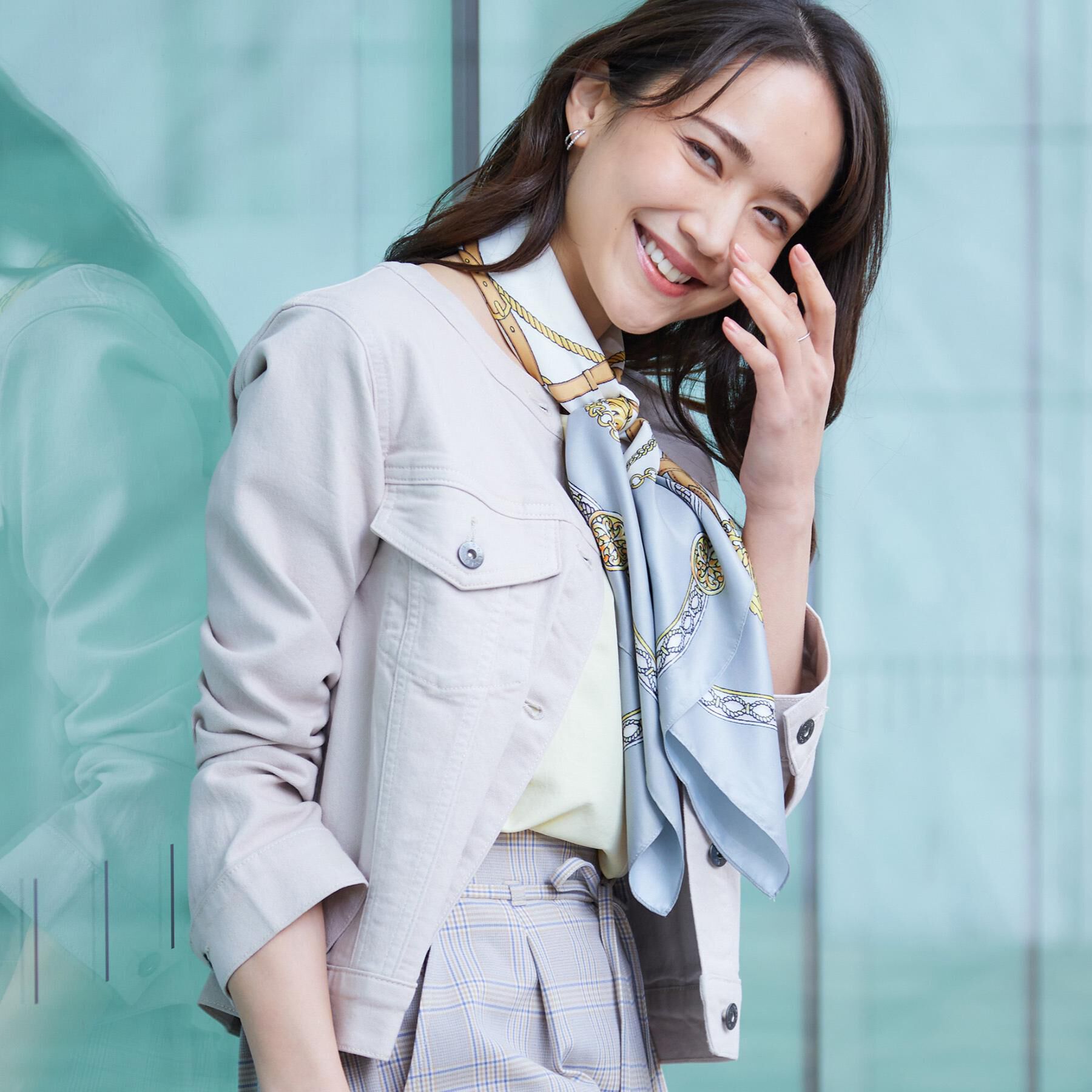 SHOO･LA･RUE「【SHOO・LA・RUE DENIM】大人のための ノーカラーデニムジャケット」|デニムジャケット|