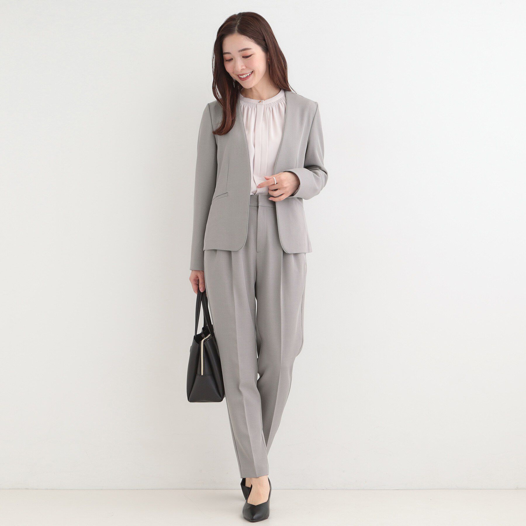 SHOO･LA･RUE「【多機能】カラーレスジャケット」|ノーカラージャケット|