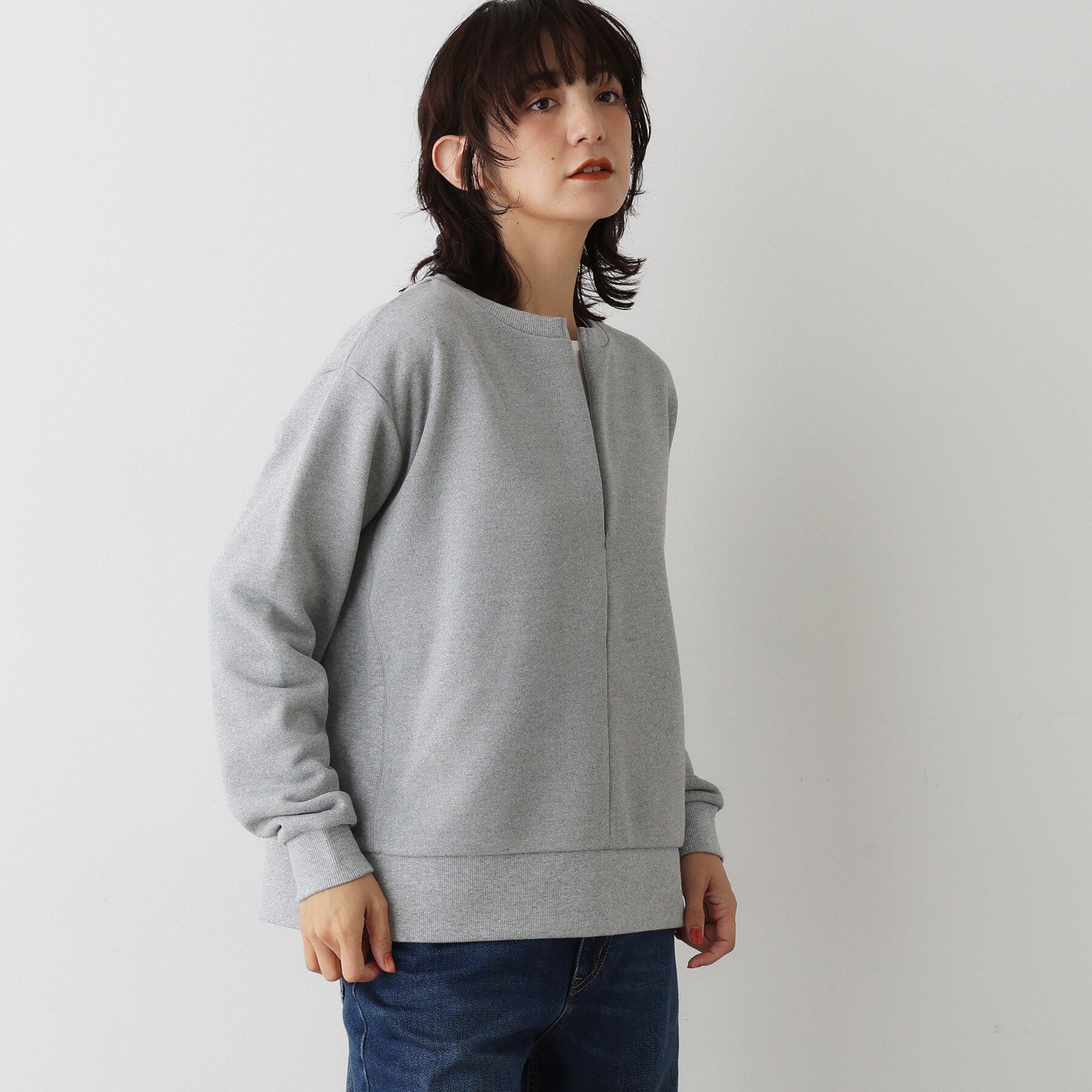 Dessin「【洗える】ハーフジップ裏毛」|パーカー|